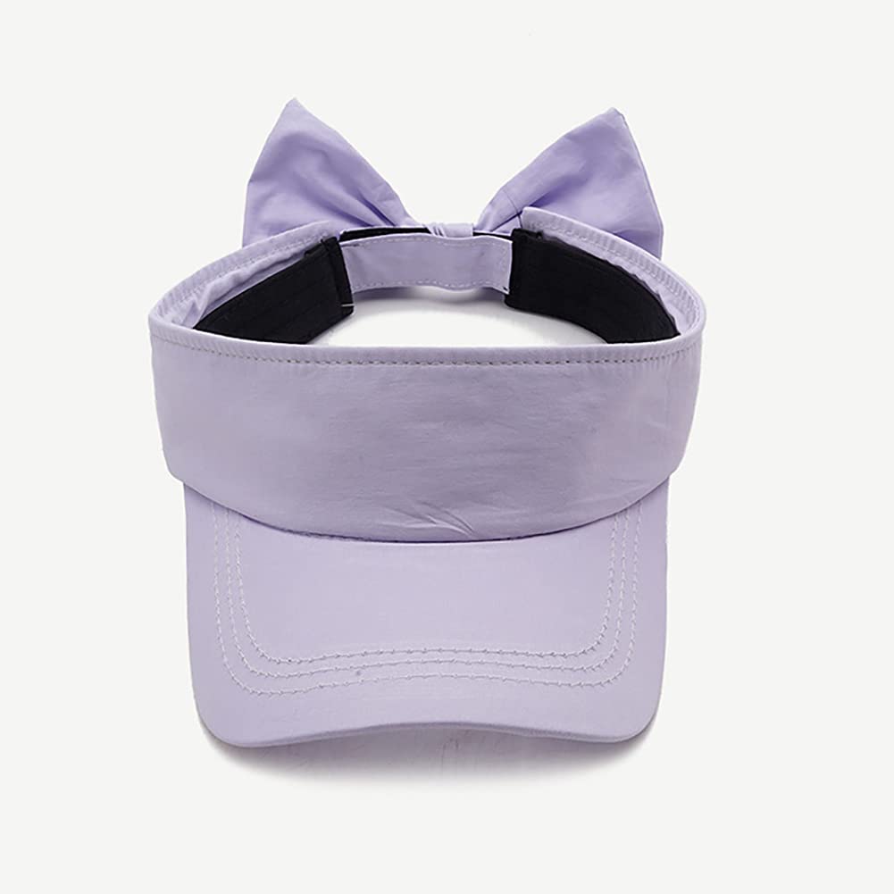 Women's Summer Plaid Sun Hat with Adjustable Bow - UV Protection Wide Brim Beach Hat for Golf, Tennis, Travel & Outdoor Activities | Yellow Visor Sun Hat for Women & Girls