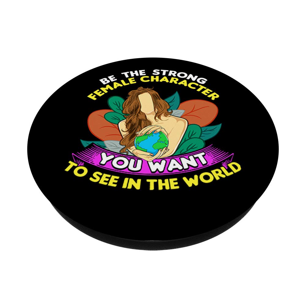 Feminist Shirt for Women - Strong Female Empowerment Tee with Inspirational Design | PopSockets Phone Grip & Stand for iPhone, Samsung & Tablets | Perfect for Protests, Work & Everyday Wear