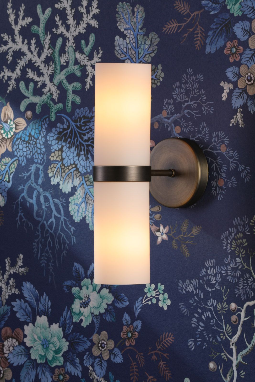 Anais 2-Light Wall Sconce with Opal Glass Shade and Antique Brass Finish - Perfect for Bedroom, Hallway, and Living Room Lighting