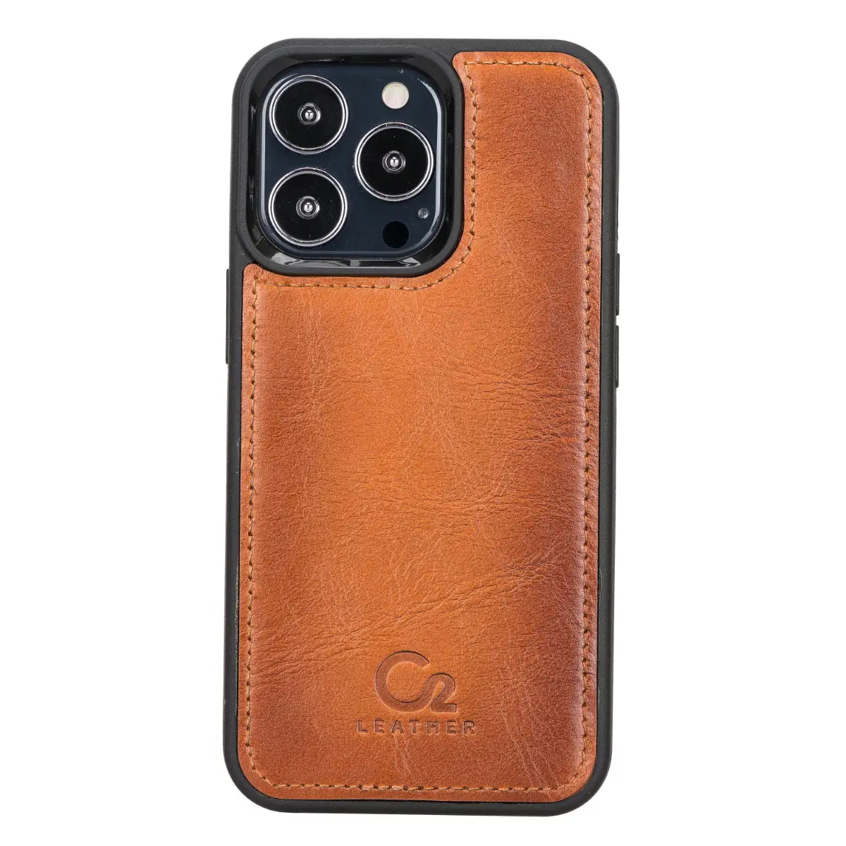 Premium Burnished Tan Leather Wallet Case for iPhone 13 Pro - Slim Protective Cover with Card Slots | Perfect for Everyday Use, Travel & Business (6.1 Inch)