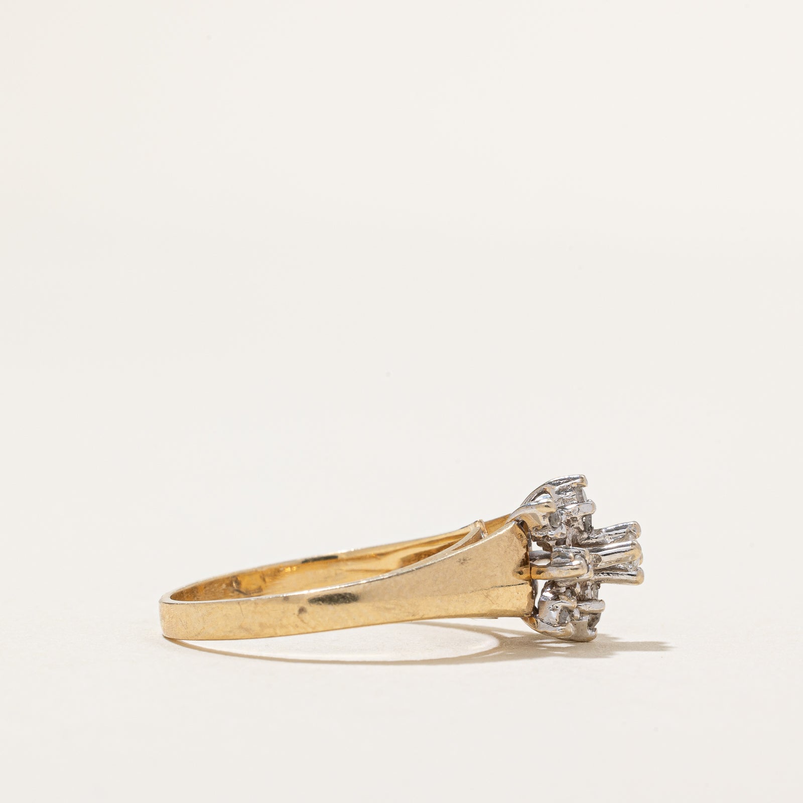 0.15ctw Petal Diamond Ring for Women - Size 6.5 | Elegant Floral Engagement & Wedding Band | Perfect for Proposals, Anniversaries & Special Occasions