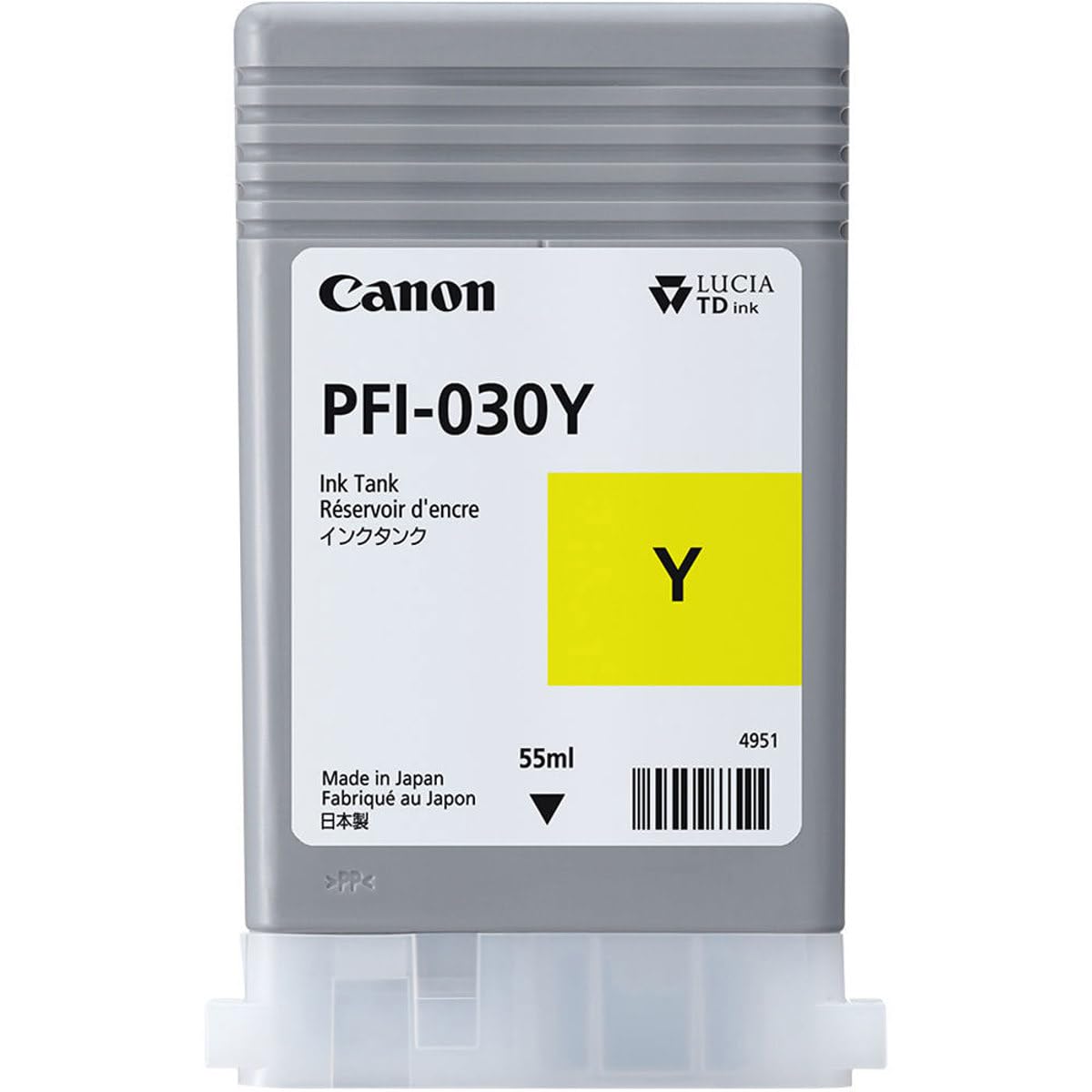 Canon Genuine PFI-030 Y Yellow Ink Cartridge 55ml - Compatible with imagePROGRAF TA-20 & TA-30 Printers | High-Quality Photo Printing for Posters, Artwork & Professional Graphics
