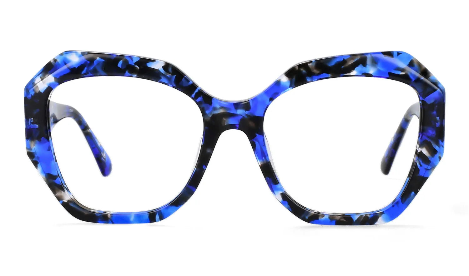 CCspace Women's Full Rim Oversized Square Acetate Reading Glasses +1.0 to +4.0 - Fashionable Blue Light Blocking Readers for Work, Reading & Computer Use