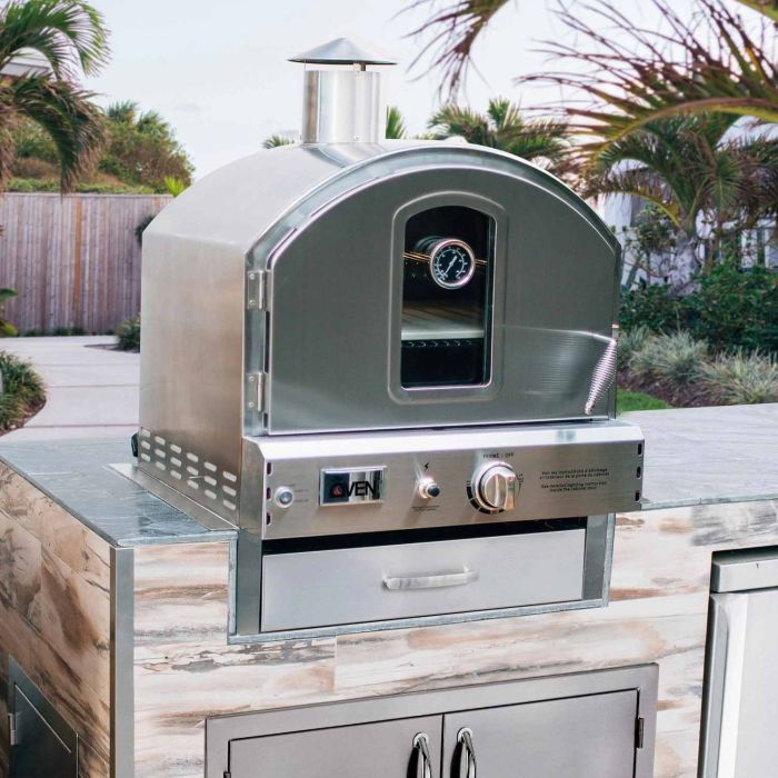 Summerset Grills Stainless Steel BBQ Island Flange Kit for Built-In & Countertop Outdoor Pizza Ovens | Durable OV Flange Kit for Backyard Cooking & Entertaining