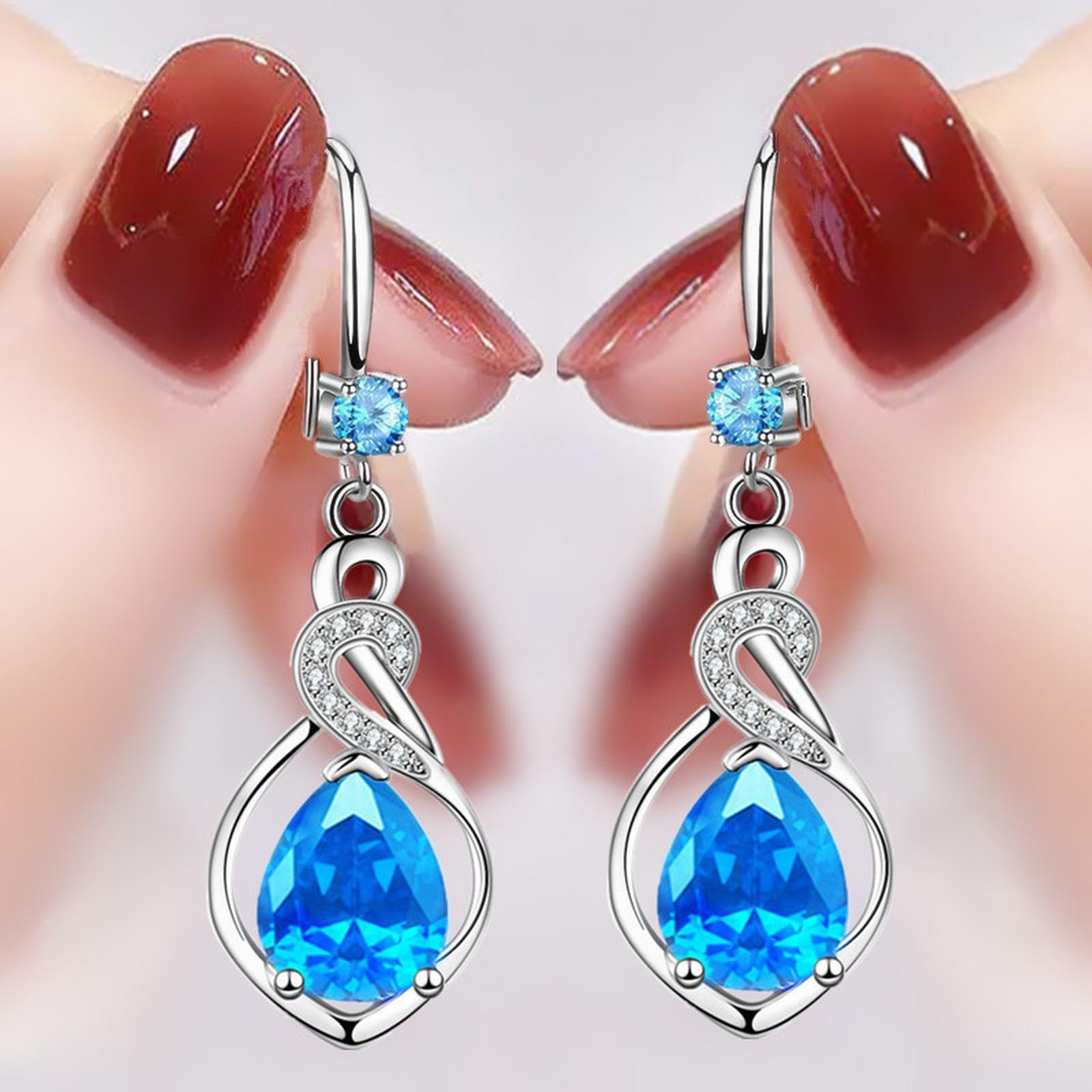 925 Sterling Silver Pearl Drop Earrings for Women - Elegant Dangle Pearl & Diamond Jewelry | Perfect for Weddings, Parties & Special Occasions