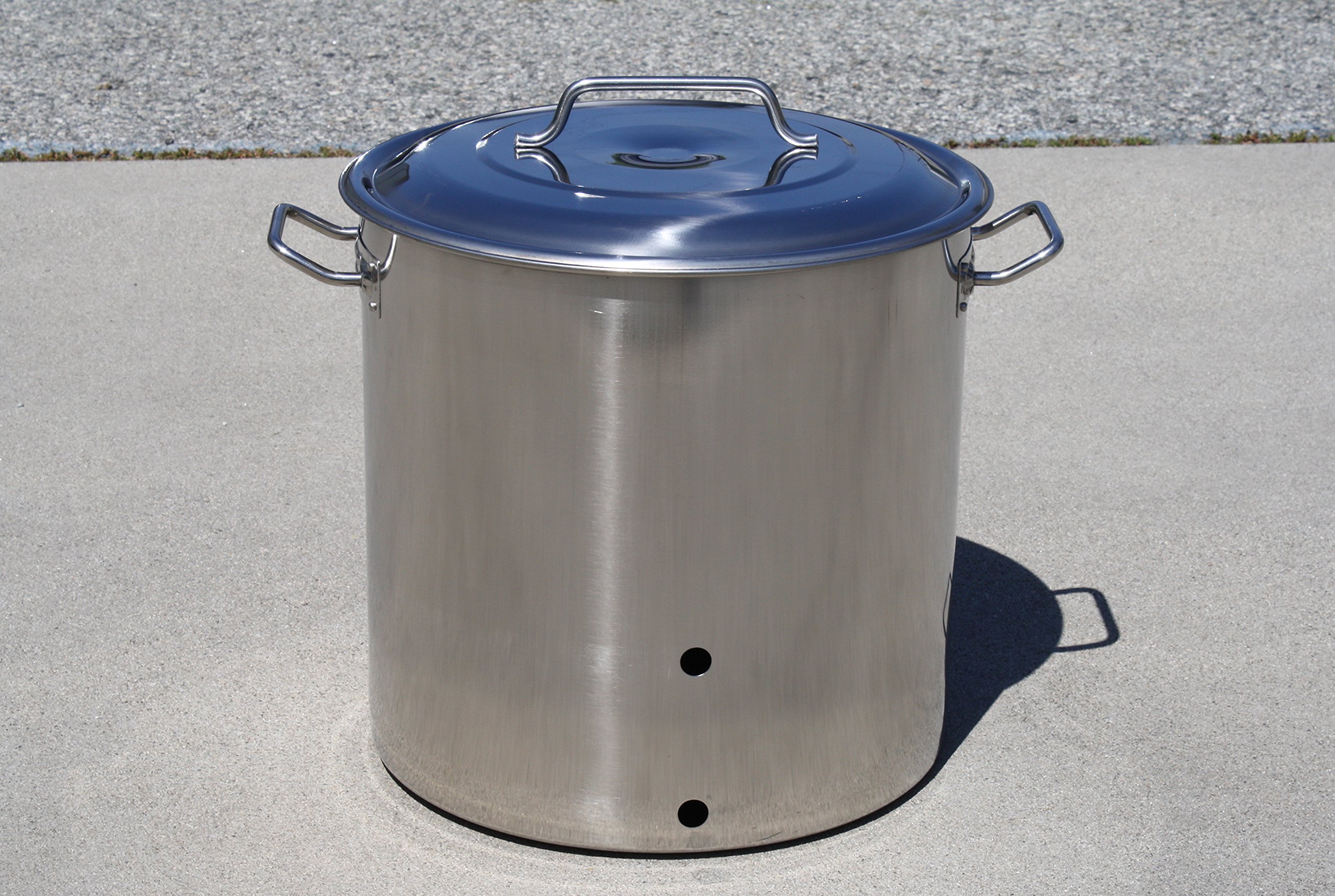 CONCORD 100 QT (25 Gal) Stainless Steel Brew Kettle with 2 Precut Holes - Perfect for Homebrewing, Craft Beer Making & Large Batch Brewing