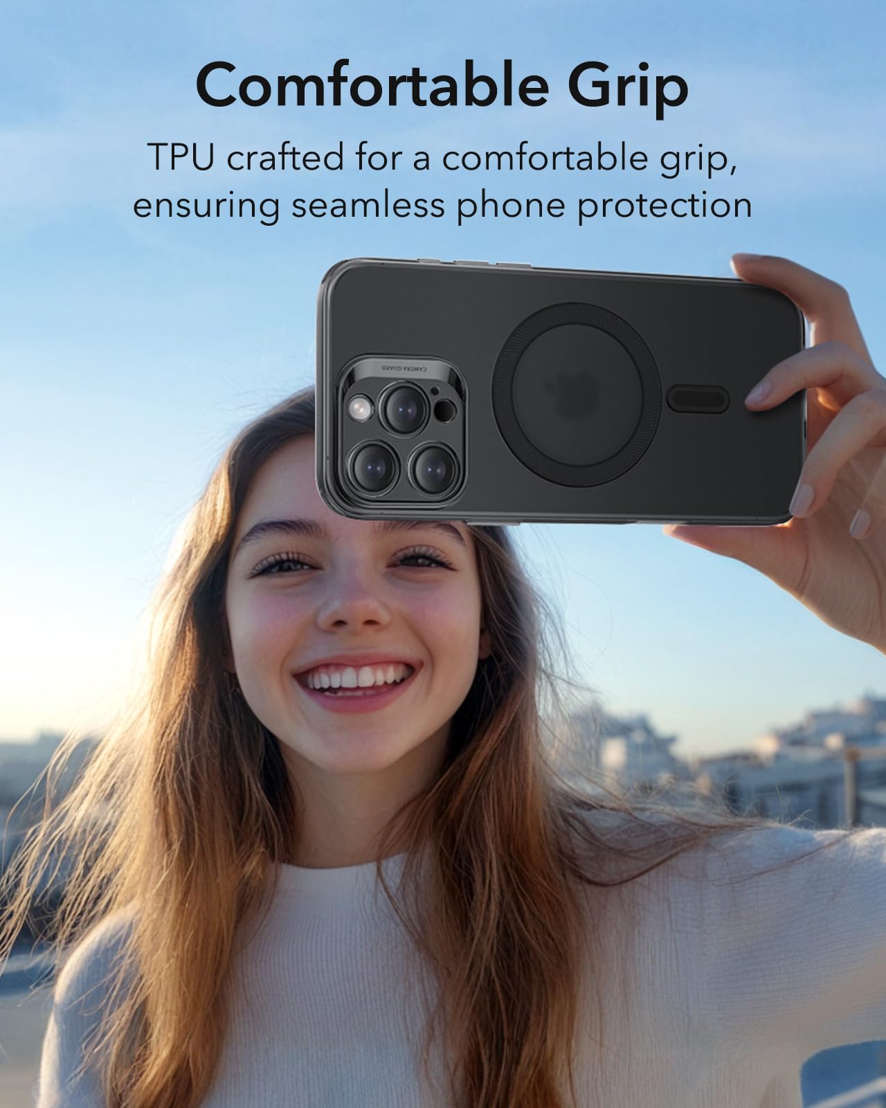 ESR iPhone 16 Pro Case with MagSafe - Slim Shockproof Magnetic Cover with Camera Protection | Anti-Yellowing & Scratch Resistant | Frosted Black Design | Perfect for Daily Use, Travel & Outdoor Activities
