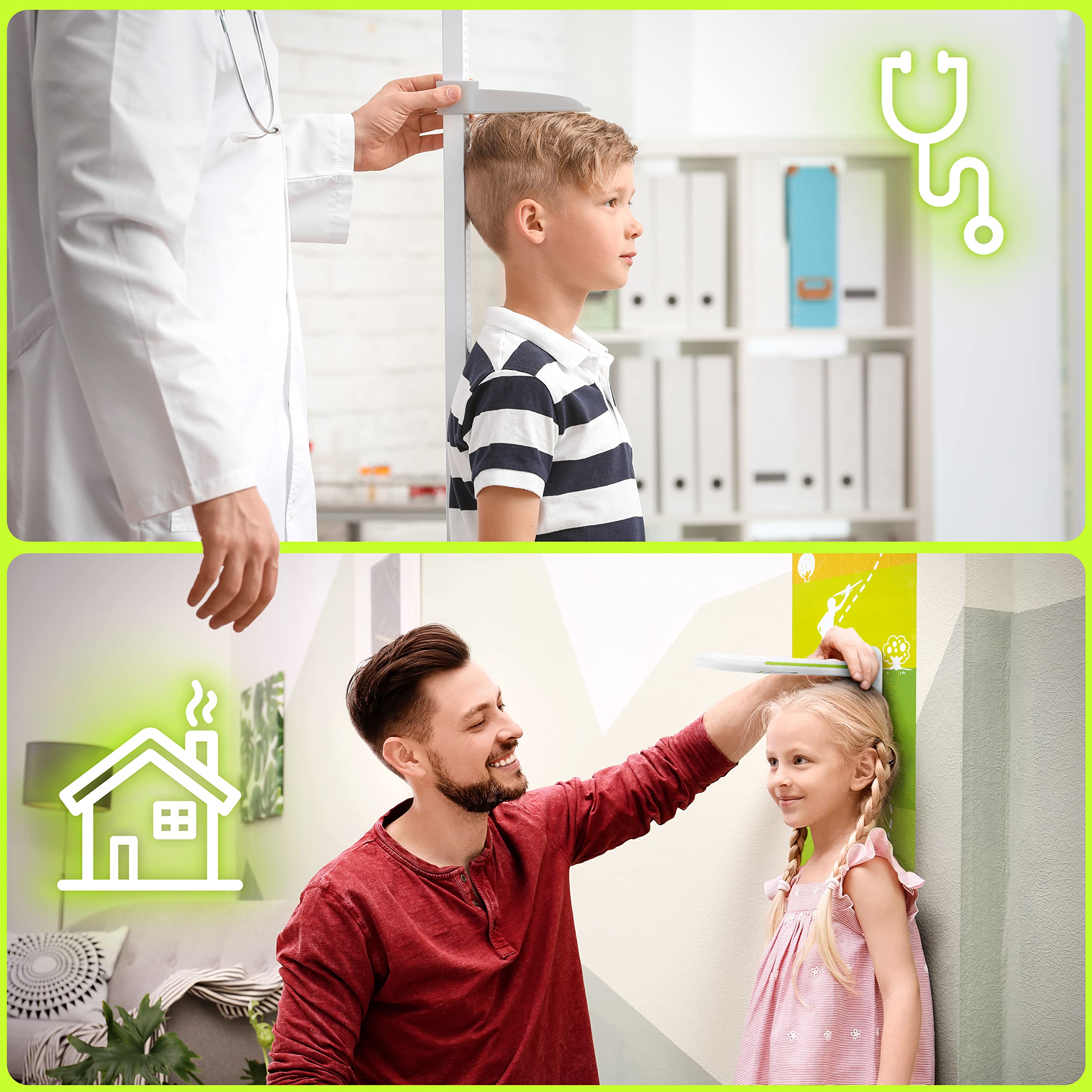 Duronic Digital Height Tape Measure LS302 | Handheld Electronic Stadiometer with Poster & Tape | Battery Included | Accurate Growth Tracker for Kids, Teens & Adults | Perfect for Home, Clinic & School Measurements