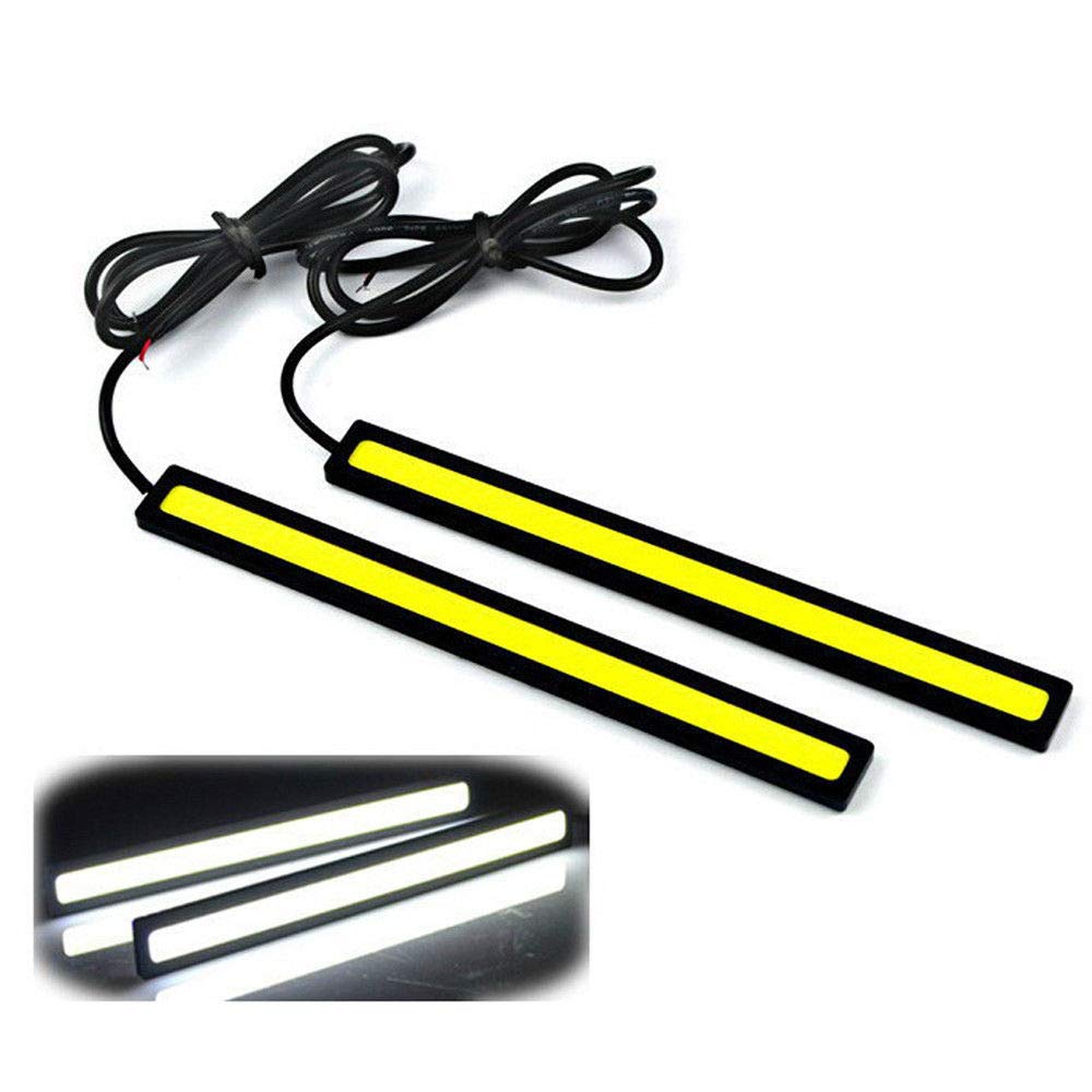 2/4/6 Pack Universal Waterproof 12V LED Daytime Running Lights - Super Bright COB LED Strip Lights for Cars & Trucks - Perfect for Fog Lights, Off-Roading & Night Driving