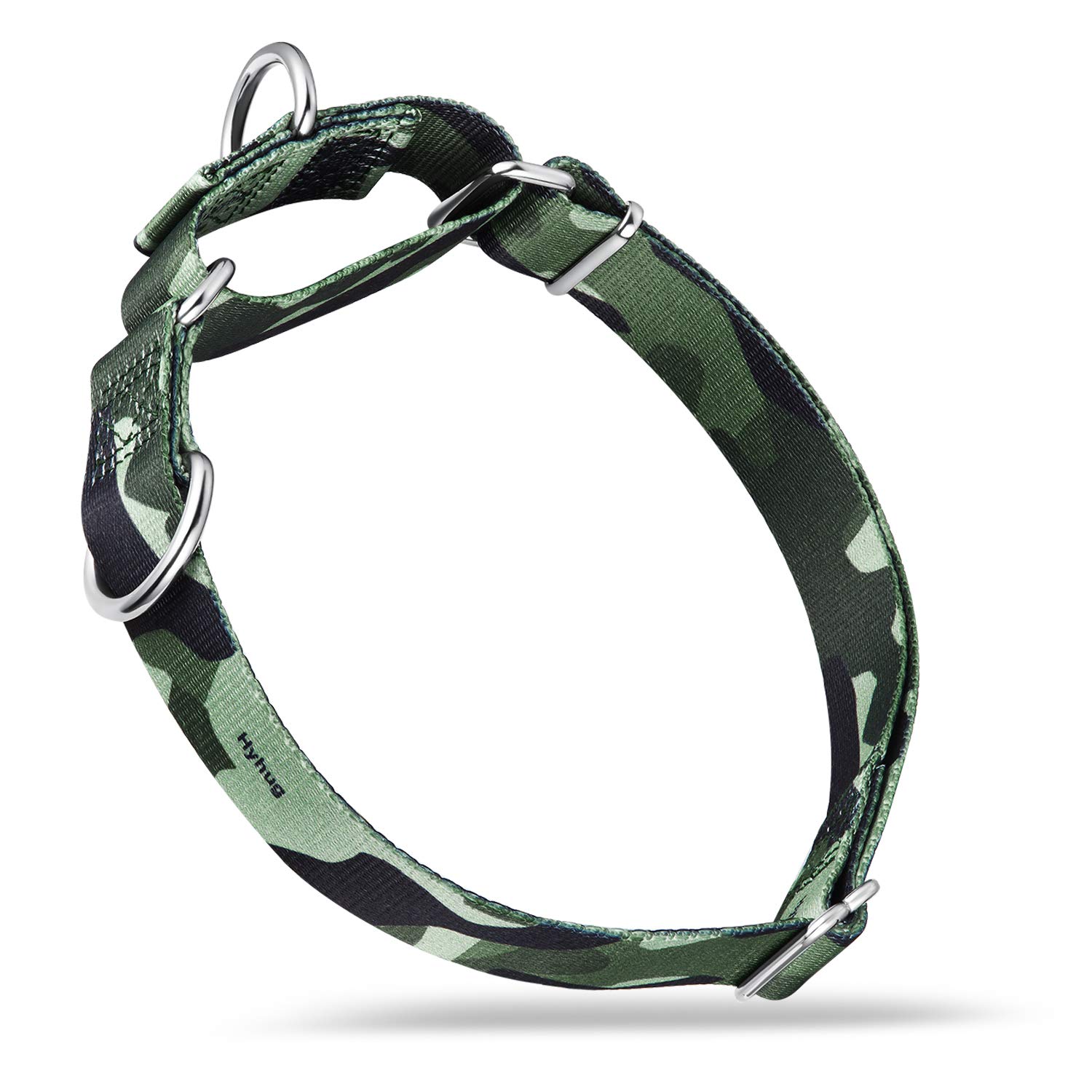Premium Anti-Escape Martingale Dog Collar for Small Dogs - Adjustable Training Collar with Dual Loops for ID Tags & Accessories - Camo Green - Ideal for Daily Walks, Obedience Training & Outdoor Adventures