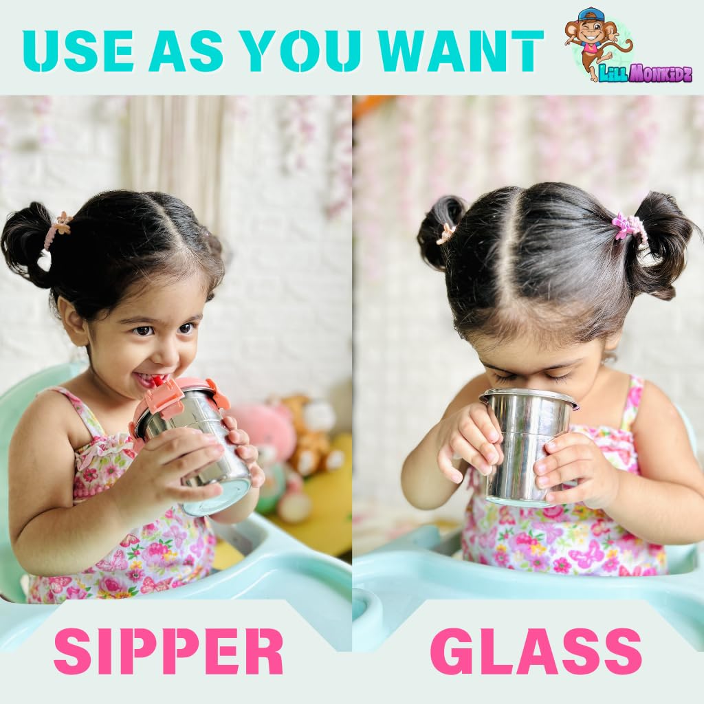Personalized Kids Stainless Steel Tumbler with Straw - 300ml for School & Outdoors