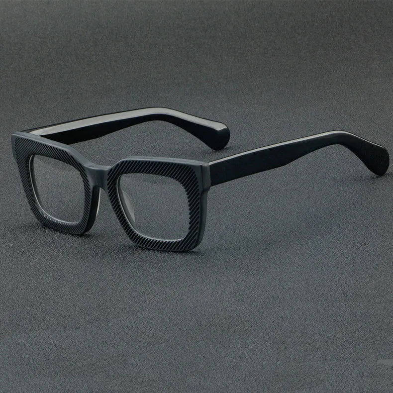 CCspace Unisex Full Rim Square Acetate Eyeglasses 56911 - Stylish & Durable Frame for Men & Women - Perfect for Work, Reading & Fashion Accessory