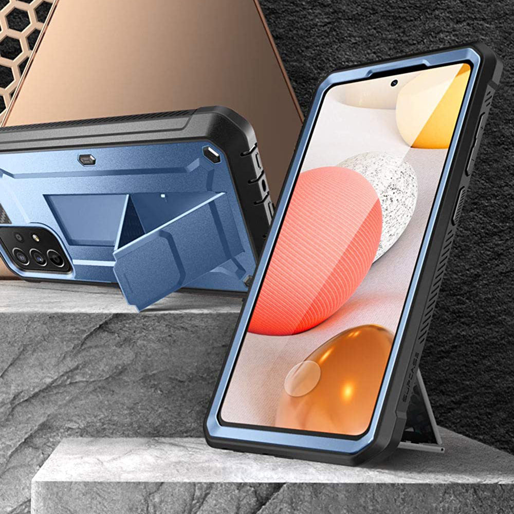 Samsung Galaxy A52 Unicorn Beetle Pro Rugged Case with Holster - Shockproof, Military-Grade Protection, Metallic Blue - Perfect for Outdoor, Work & Extreme Sports