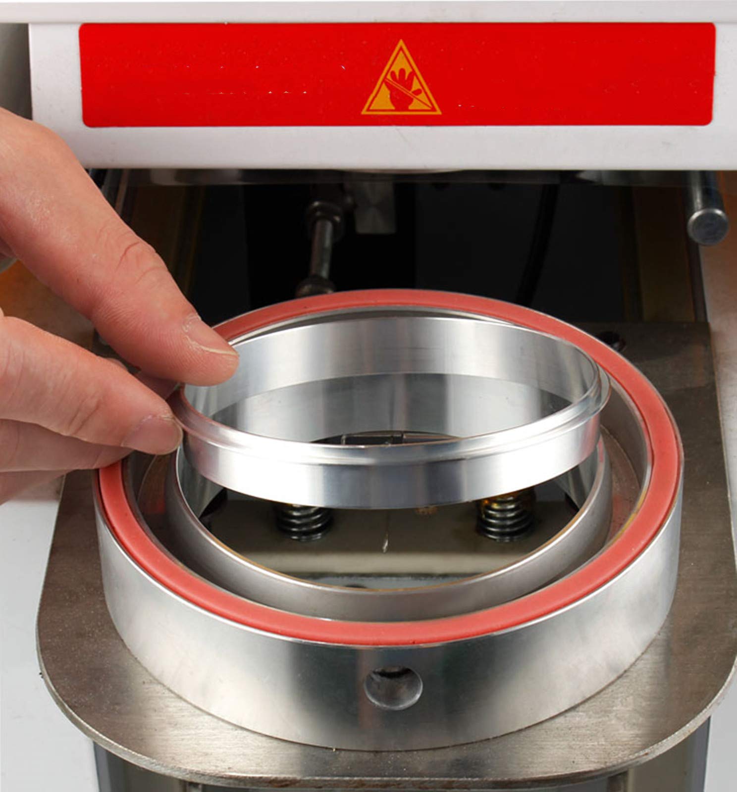 JIAWANSHUN 90mm Aluminum Cup Sealing Ring for Cup Sealer Machine - Durable Accessory for Sealing Plastic & Paper Cups - Perfect for Bubble Tea Shops, Coffee Stands and Takeout Businesses