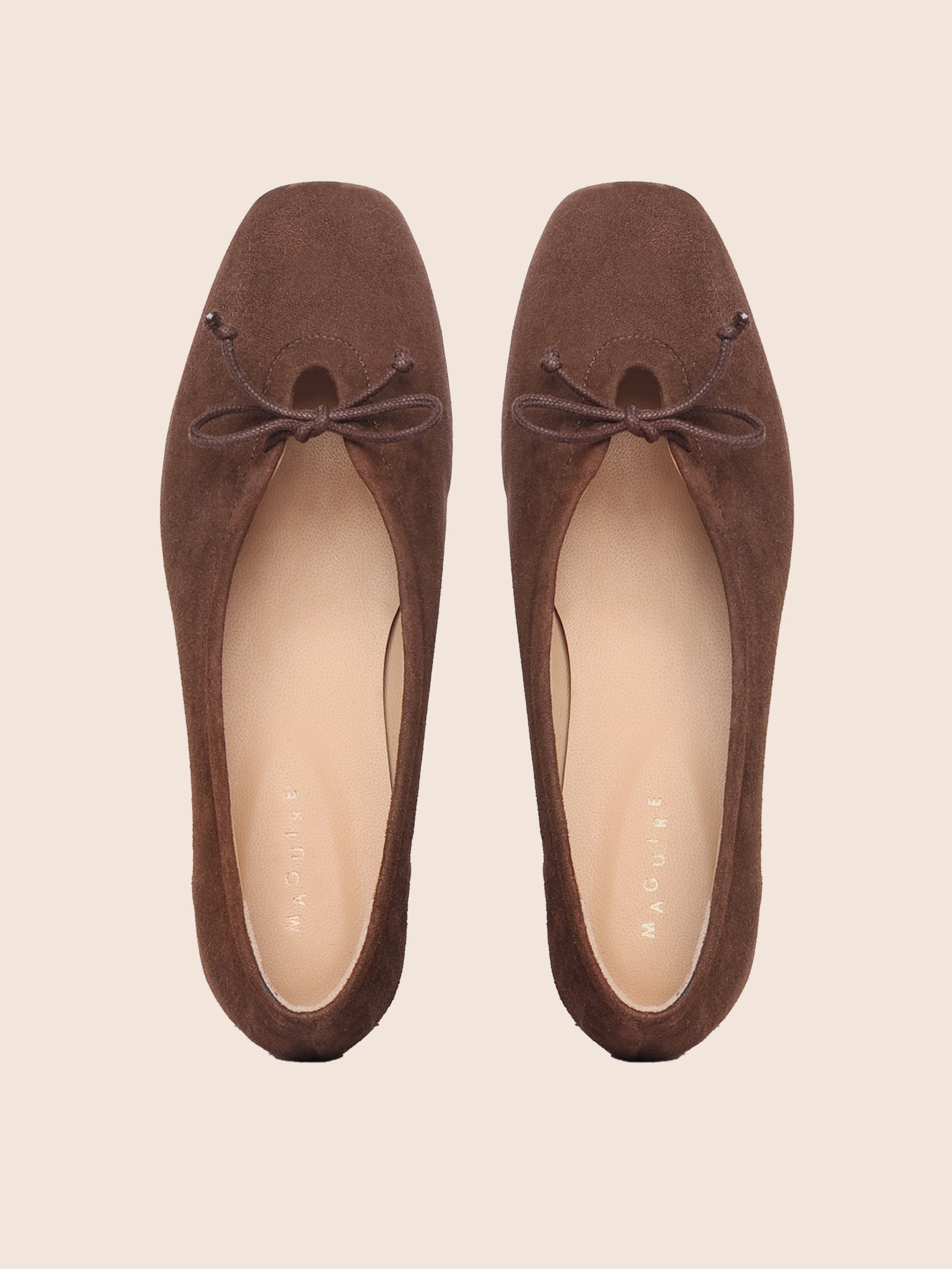 Brown Suede Ballerina Flats for Women - Comfortable & Stylish Loafers - Perfect for Work, Casual Outfits & Everyday Wear