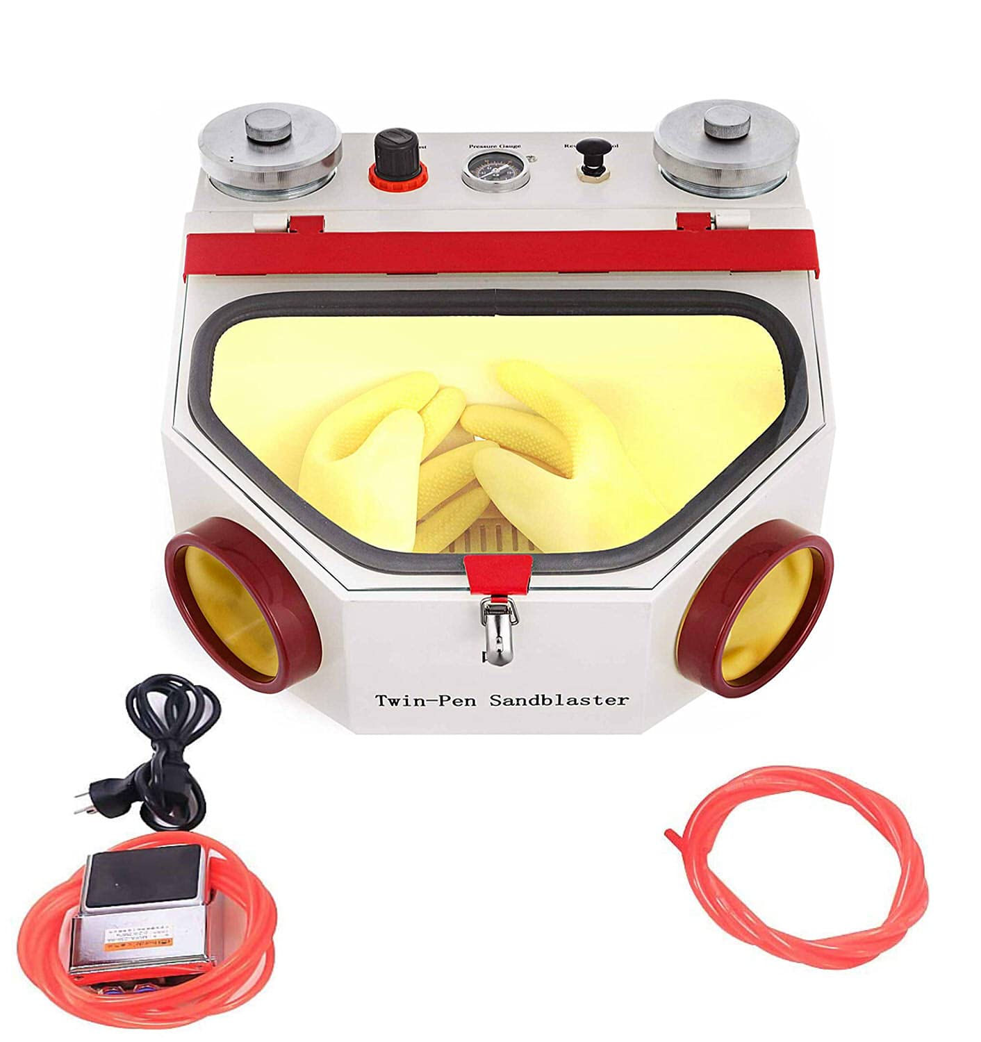BONEW Double-Pen Dental Sandblaster - Fine Sand Blasting Machine for Dental Lab | Perfect for Crowns, Bridges & Implant Cleaning