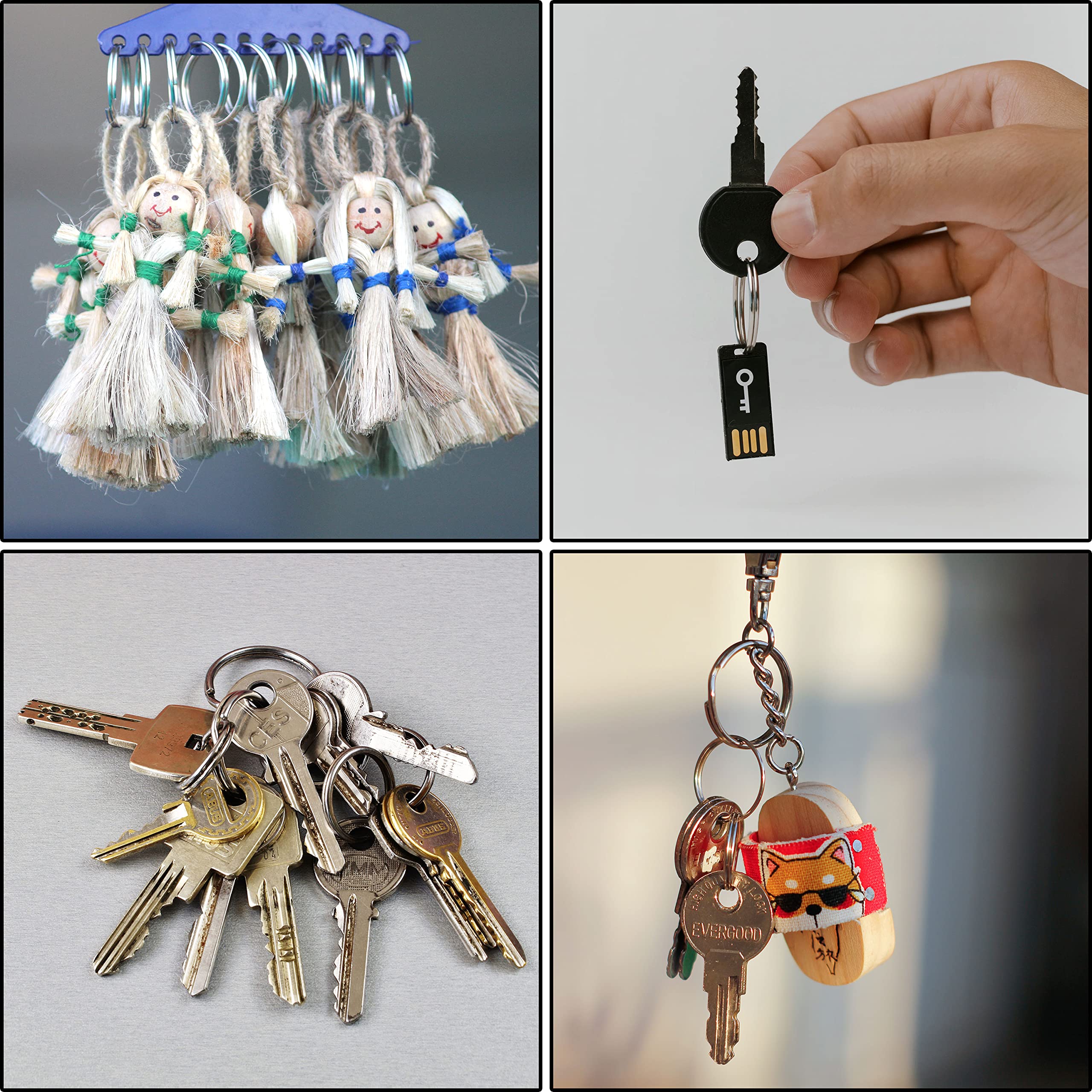 200pcs 1 Inch Metal Split Key Rings for Keychains, Crafts & Lanyards