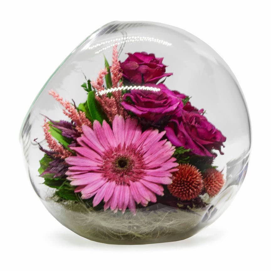 Fiora Flower | Real Preserved Roses & Orchids | Long-Lasting 5 Years | No Water Needed Home Decor | Allergy-Free & Odor-Resistant | Unique Gift for Anniversary, Wedding, Valentine's Day | Perfect for Centerpieces, Table Decor, and Romantic Gifts
