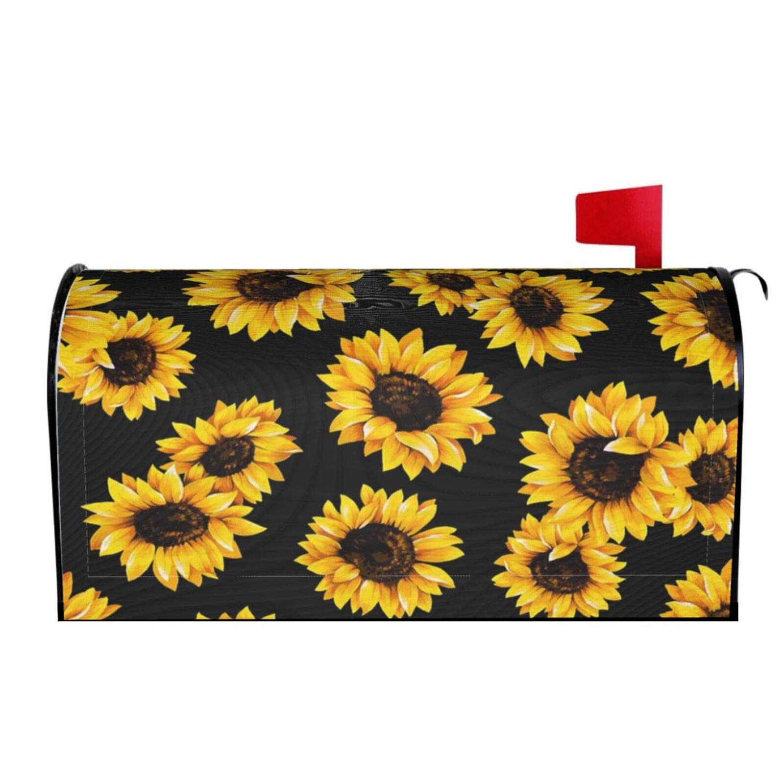 Sunflower Magnetic Mailbox Cover - Standard Size Decorative Mailbox Wrap for Home & Garden | Weatherproof Letter Box Cover for Outdoor Use