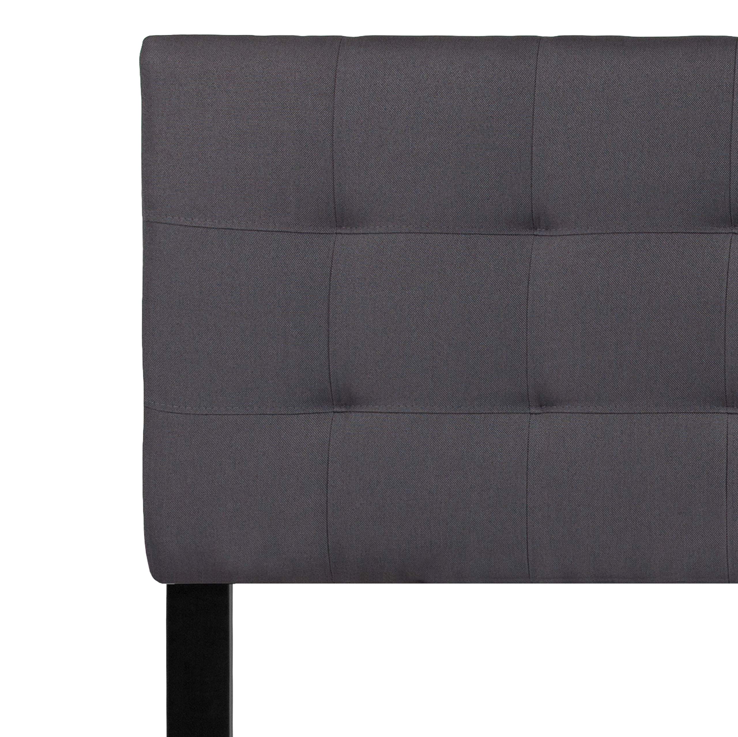 Flash Furniture Bedford Tufted Upholstered Queen Size Headboard - Dark Gray Fabric Upholstered Bed Frame Headboard for Master Bedroom, Guest Room & Home Decor