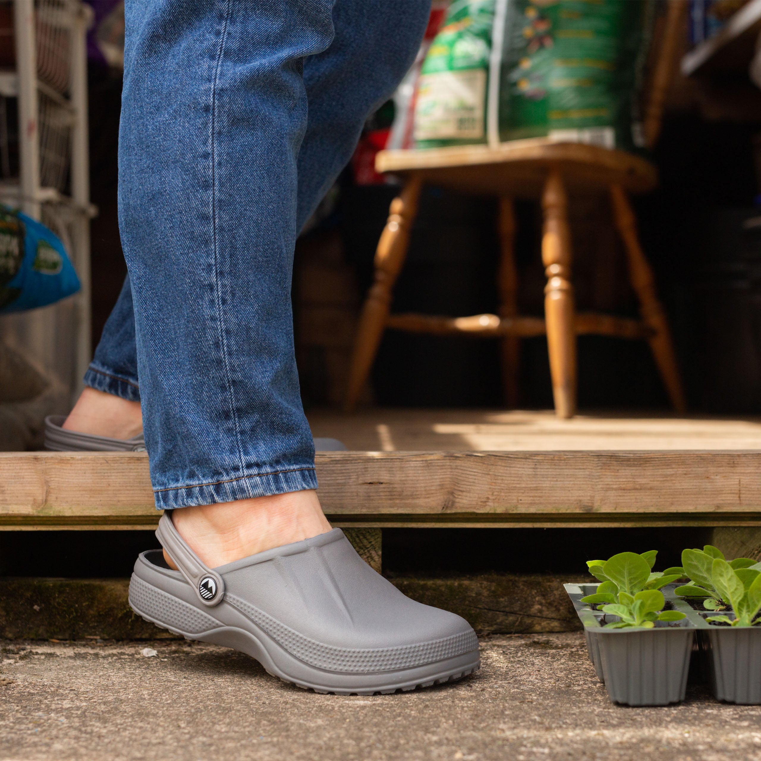 Men's Allonby Classic Garden Clogs - Wide Fit Comfortable Slip-On Shoes for Outdoor Work, Gardening & Beach Use