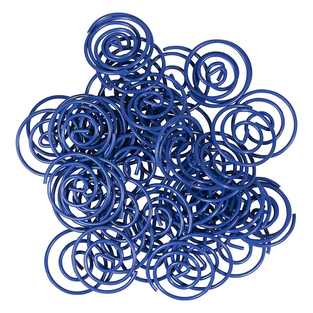 JAM PAPER Round Paper Clips - 50-Pack Dark Blue Circular Binder Clips for Office, School, and Home Organization