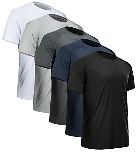 5 Pack Black, Dark Grey, Light Grey, White, Navy