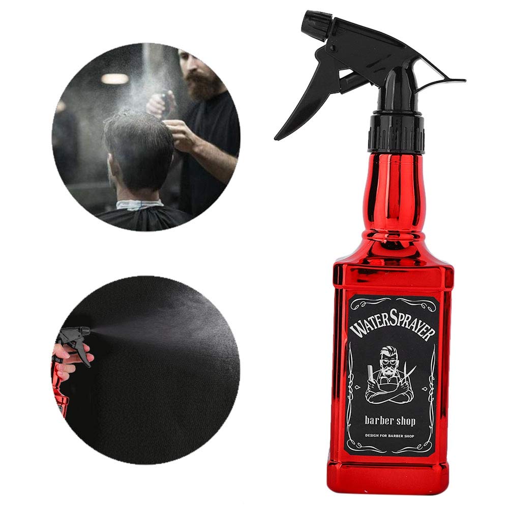 **500ml Hair Spray Bottle - Durable & Comfortable Hairdressing & Gardening Mist Sprayer for Styling, Hydration & Plant Care (Red)**    *Use Cases: Perfect for salon styling, DIY haircare, plant misting, and home gardening.*