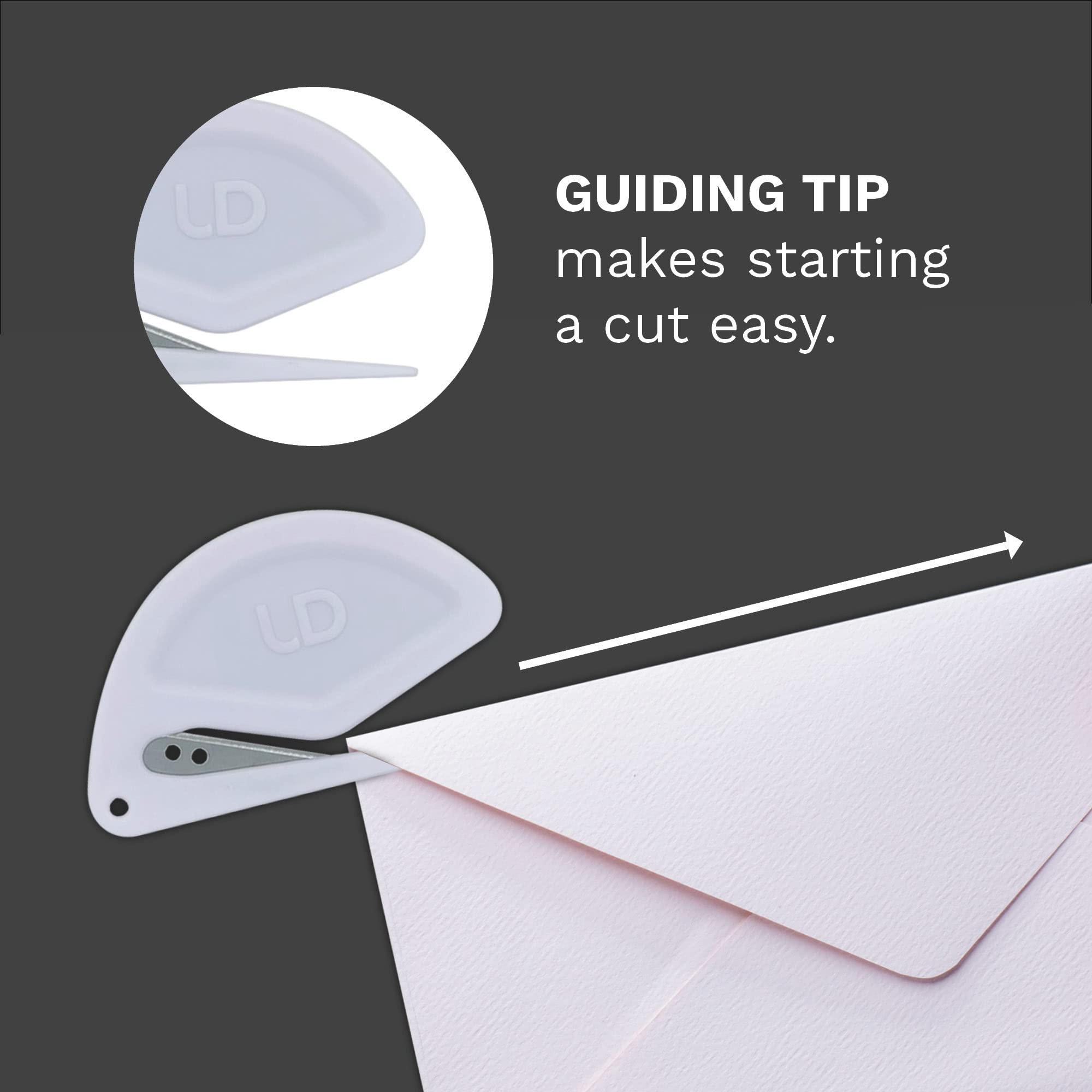 Magnetic Letter Openers - White Desk Organizer for Office & Home Use