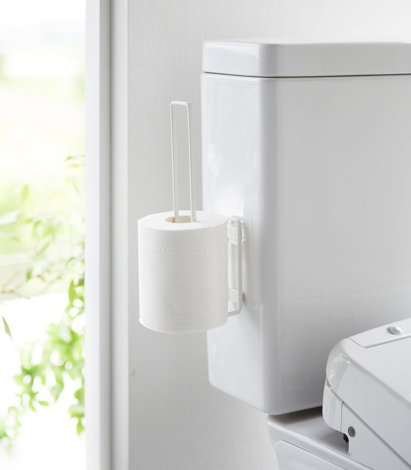 Stainless Steel Traceless Adhesive Toilet Paper Holder - No Drill Bathroom Wall Mount for Small Spaces, RVs & Apartments