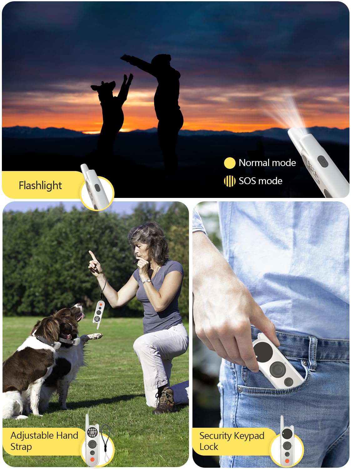 MIMOFPET Wireless Dog Fence for 2 Dogs - 856-Acre Coverage, 6100 Ft Range, Waterproof Electric Fence System with 3 Training Modes for Large & Medium Pets | Indoor & Outdoor Use, Backyard Containment, Pet Safety Solution