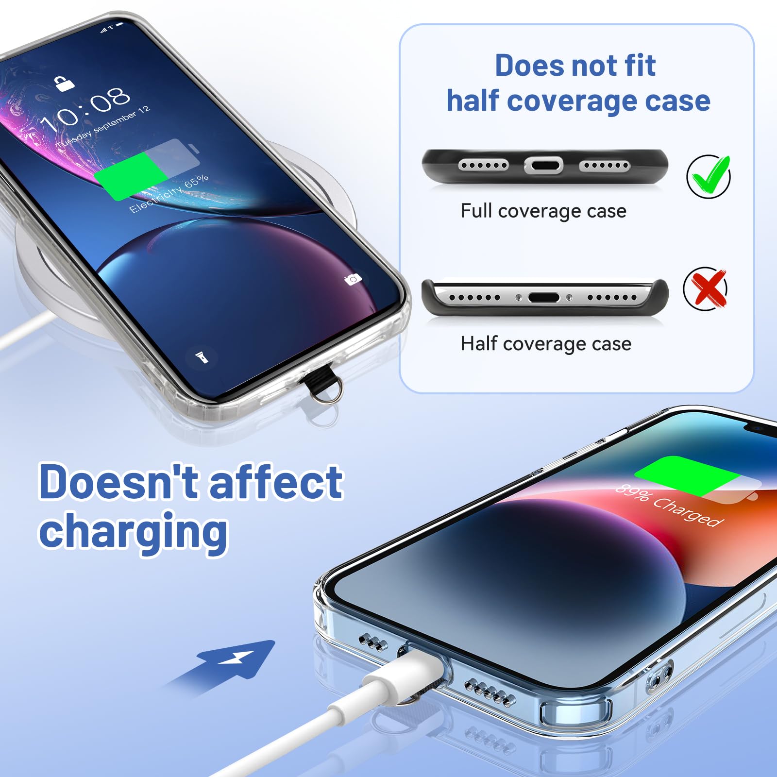 Universal Phone Lanyard with Patch - 2 Pack for Smartphones, ID & Keys - Home & Office Use