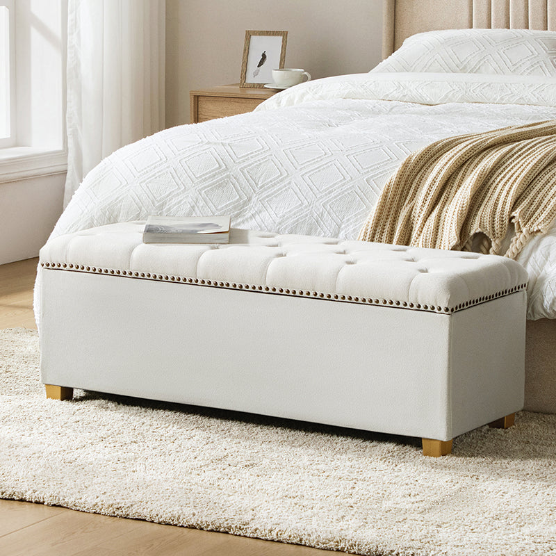 Versatile Minimalist Storage Bench with Removable Fabric Cover - Modern Entryway, Bedroom & Living Room Organizer - Perfect for Shoes, Blankets & Home Decor Storage