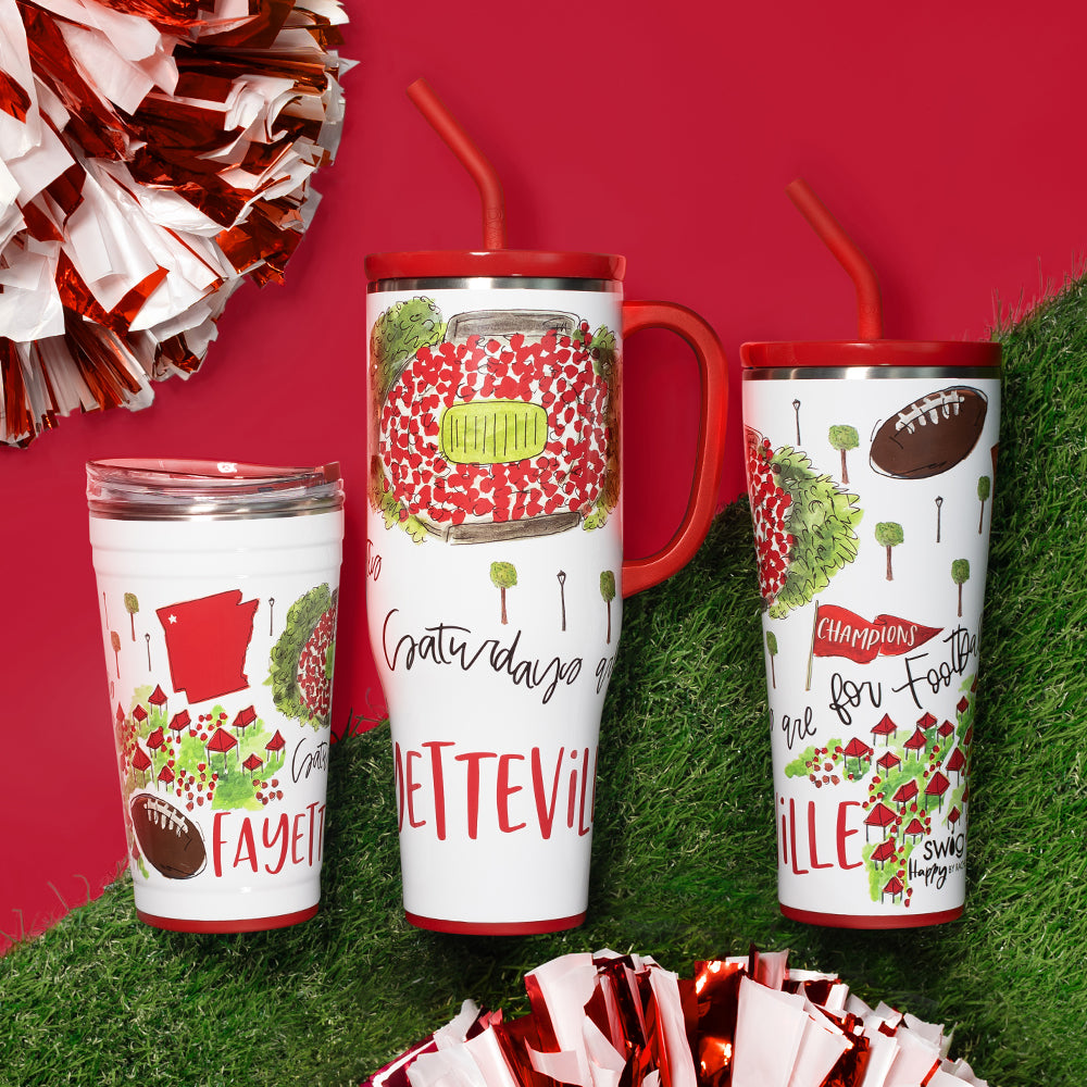 40oz Saturdays in Fayetteville Mega Mug - Large Insulated Tumbler for Coffee, Tea & Cold Drinks - Perfect for Home, Office & Outdoor Activities