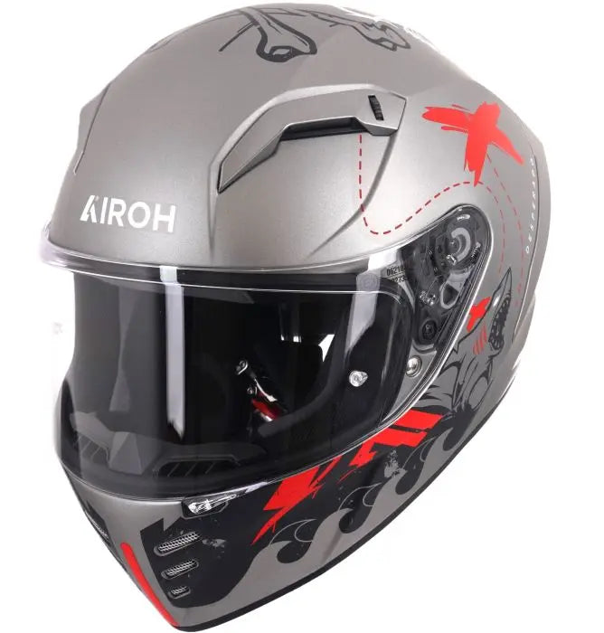 Airoh Connor Desperado Matt Orange Motorcycle Helmet - DOT Certified Off-Road & Adventure Riding Gear for Men - Perfect for Dirt Biking, Trail Riding & Motocross Racing