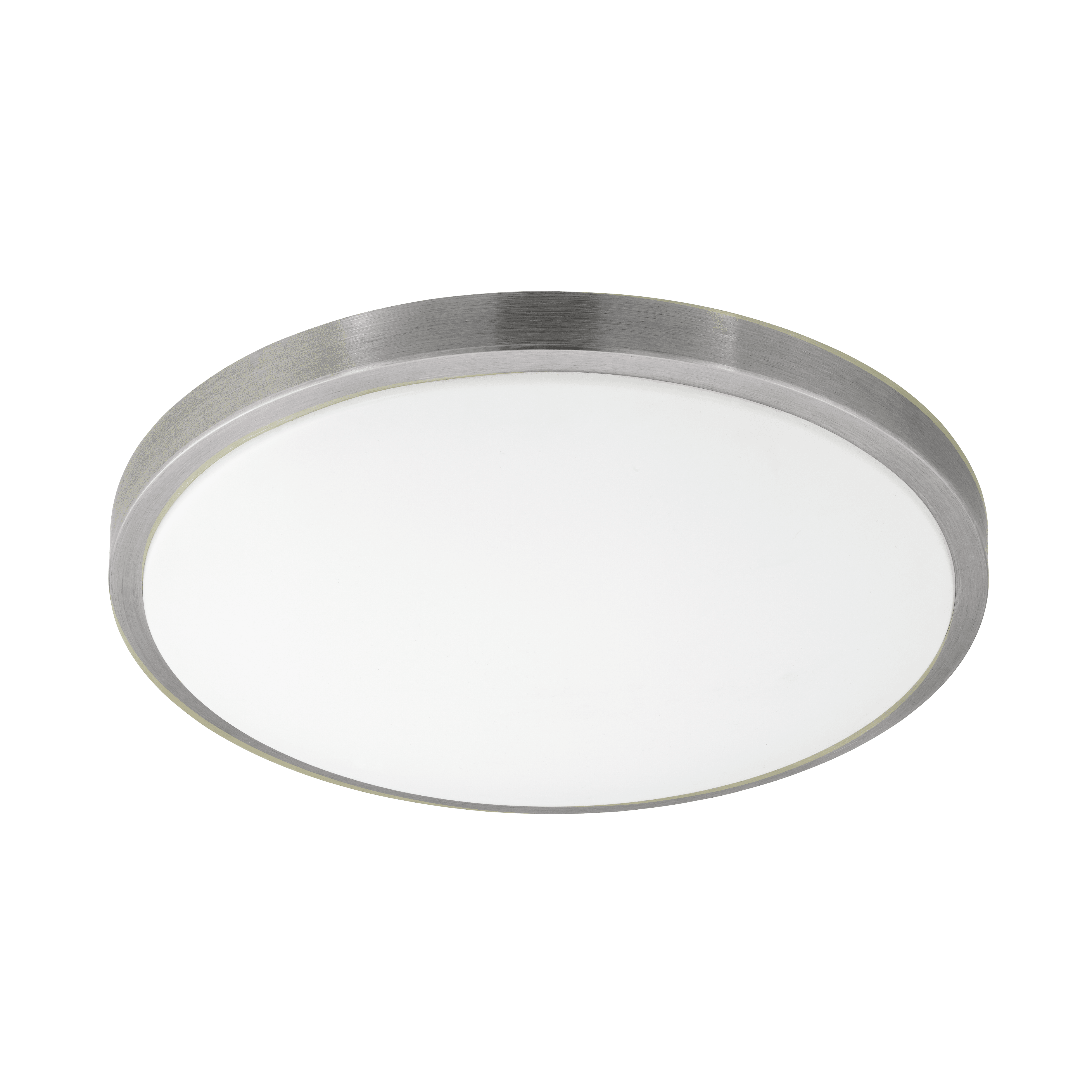 Eglo Competa 1 Nickel Round LED Flush Mount Ceiling Light Fixture 43cm - Modern Lighting for Bedroom, Kitchen, Hallway & Office