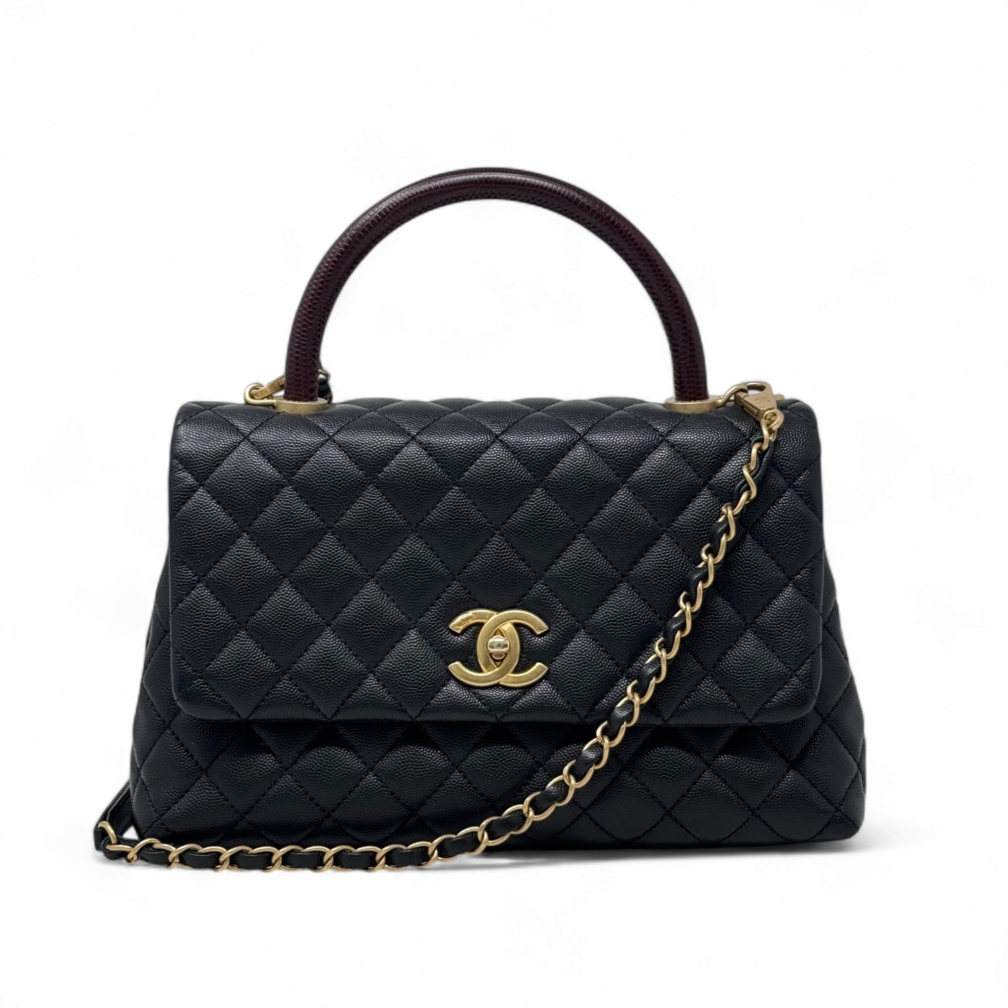 Chanel Black Medium Coco Handle Bag - Luxury Designer Handbag for Women | Perfect for Work, Evening Events & Everyday Use