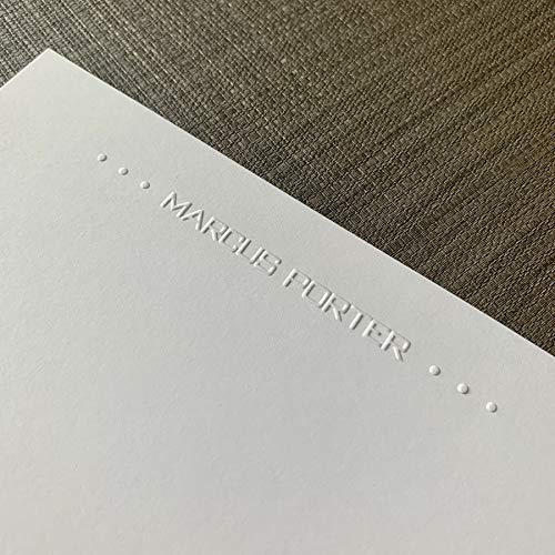 Triple Dot Named Flat Cards - Premium Embossed Stationery for Weddings, Thank You Notes & Special Occasions