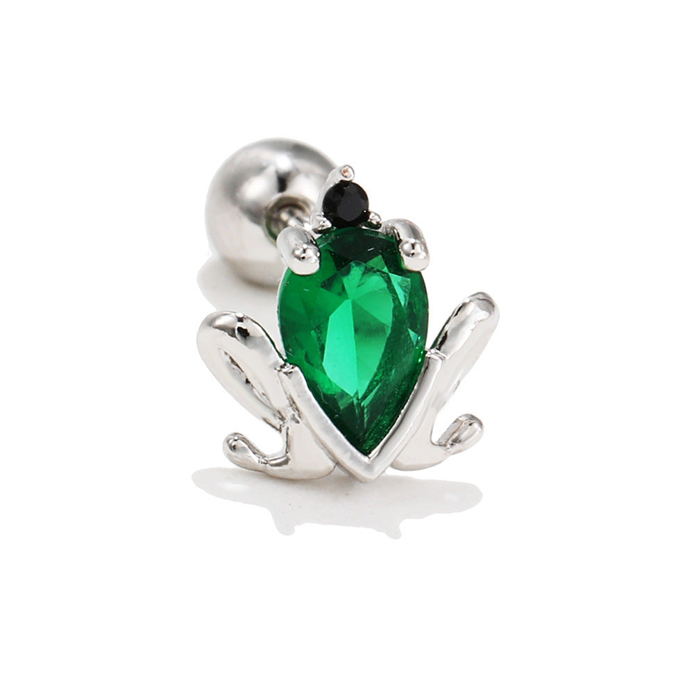 20G Frog & Octopus Cartilage Barbell Stud Earring - Body Jewelry for Cartilage, Helix, Tragus Piercing | EGD0318 | Perfect for Everyday Wear & Unique Style
