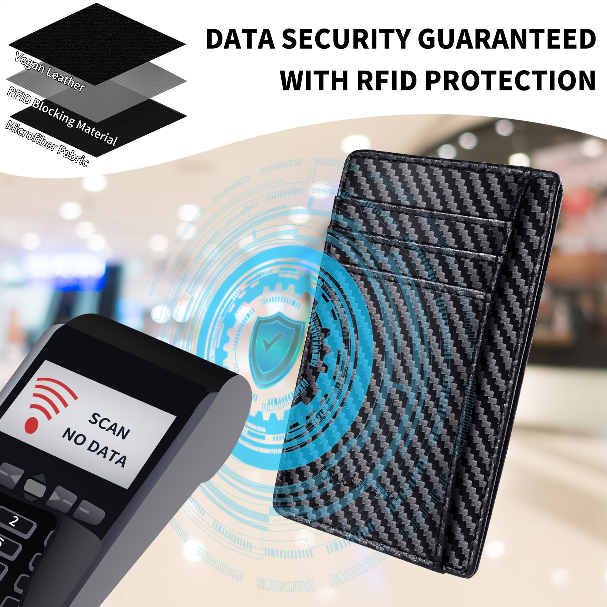 Slim RFID Blocking Wallet for Men - Minimalist Front Pocket Credit Card Holder - Perfect for Travel, Business & Everyday Use