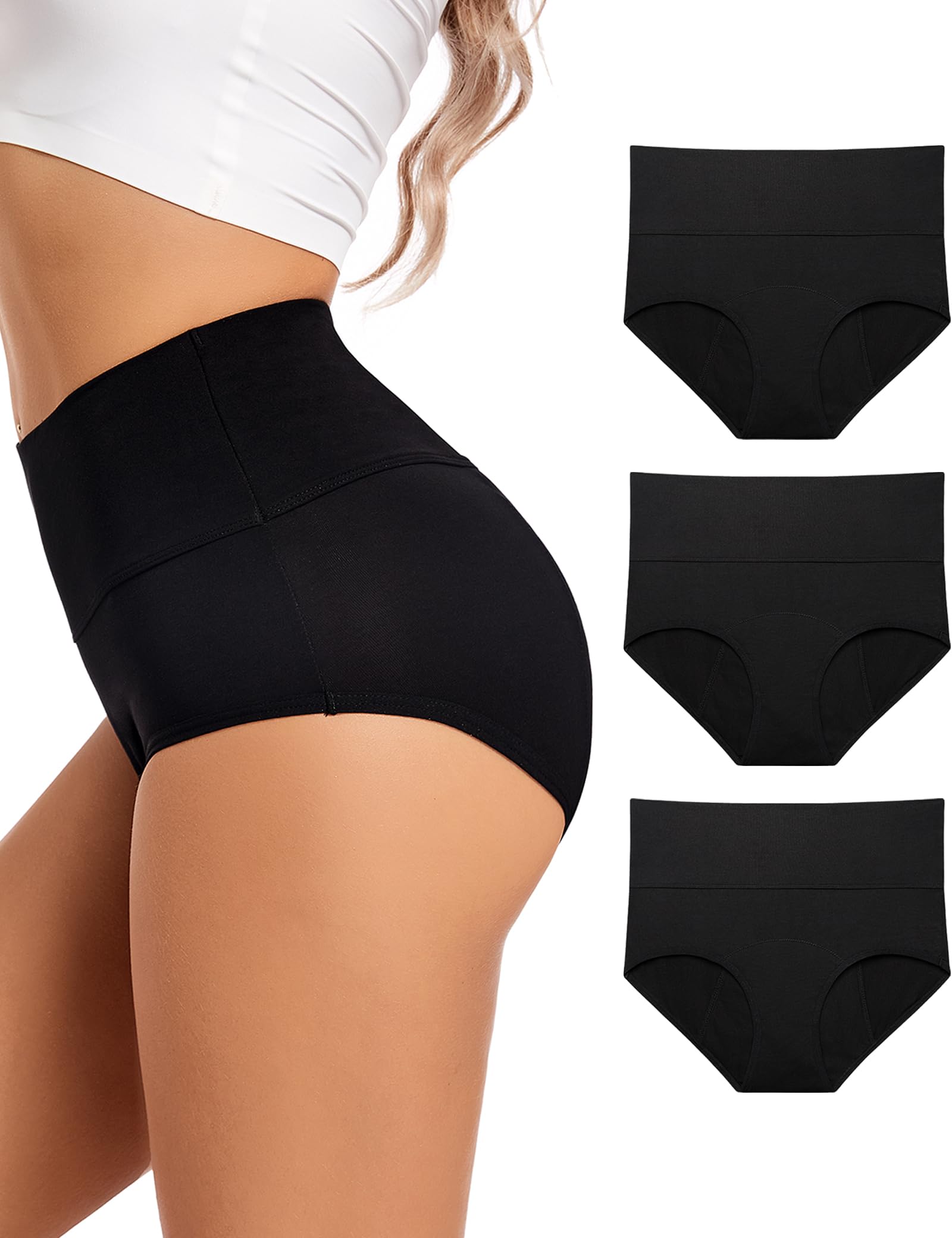 **Best Period Underwear for Women - Heavy Flow & Postpartum Leakproof High Waist Panties - Comfortable & Absorbent for Overnight, Workout & Daily Use**