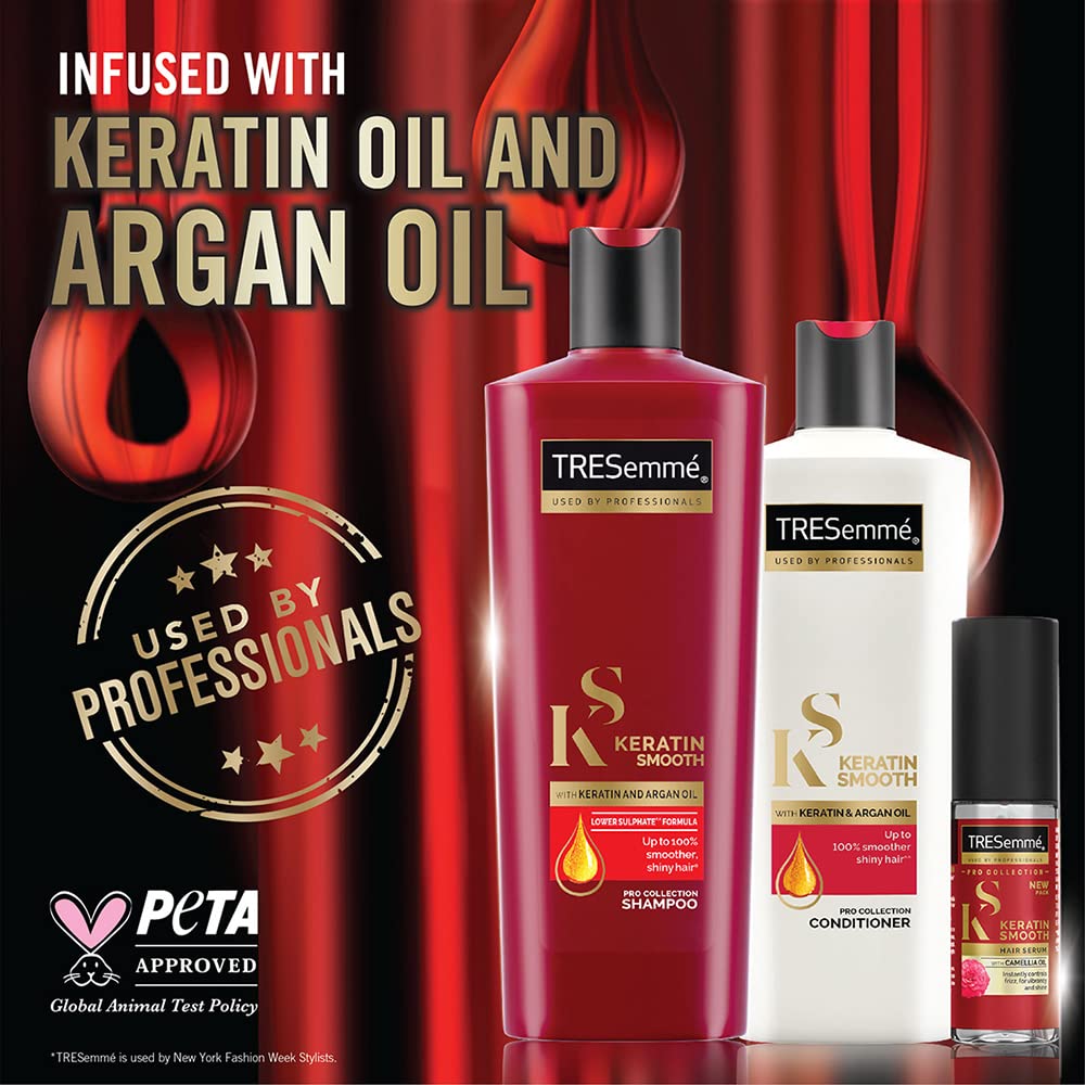 TRESemme Keratin Smooth Conditioner 335ml & Hair Fall Defense Conditioner 190ml - Keratin Infused for Stronger, Longer Hair - Reduces Breakage & Repairs Damage - For Men & Women - Perfect for Daily Hair Care & Salon-Quality Results at Home