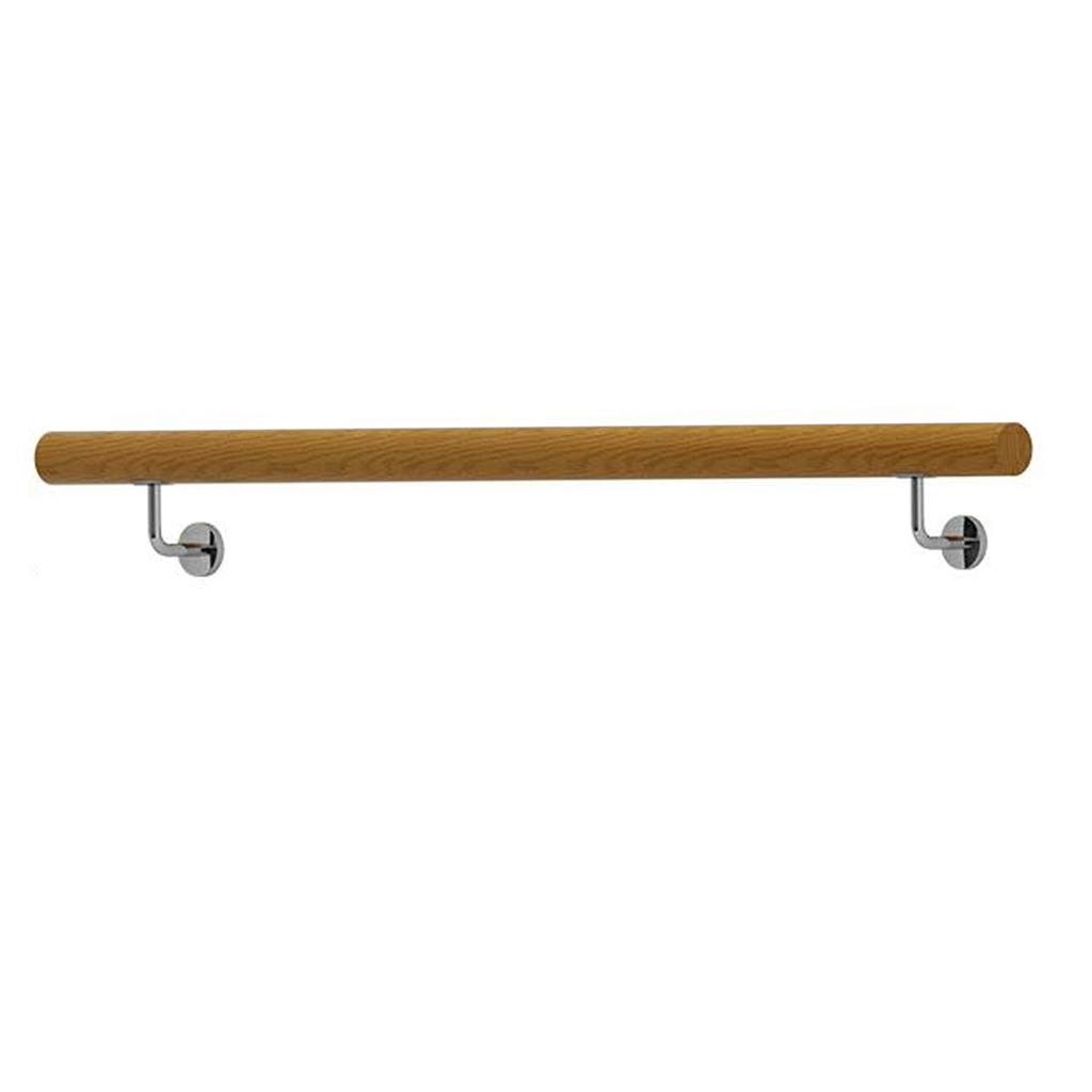 Stainless Steel Stair Handrail Kit - Wood Staircase Railing with Non-Slip Grip | Wall Mounted Safety Handrail for Indoor & Outdoor Use | Perfect for Lofts, Corridors, and Elderly Home Safety