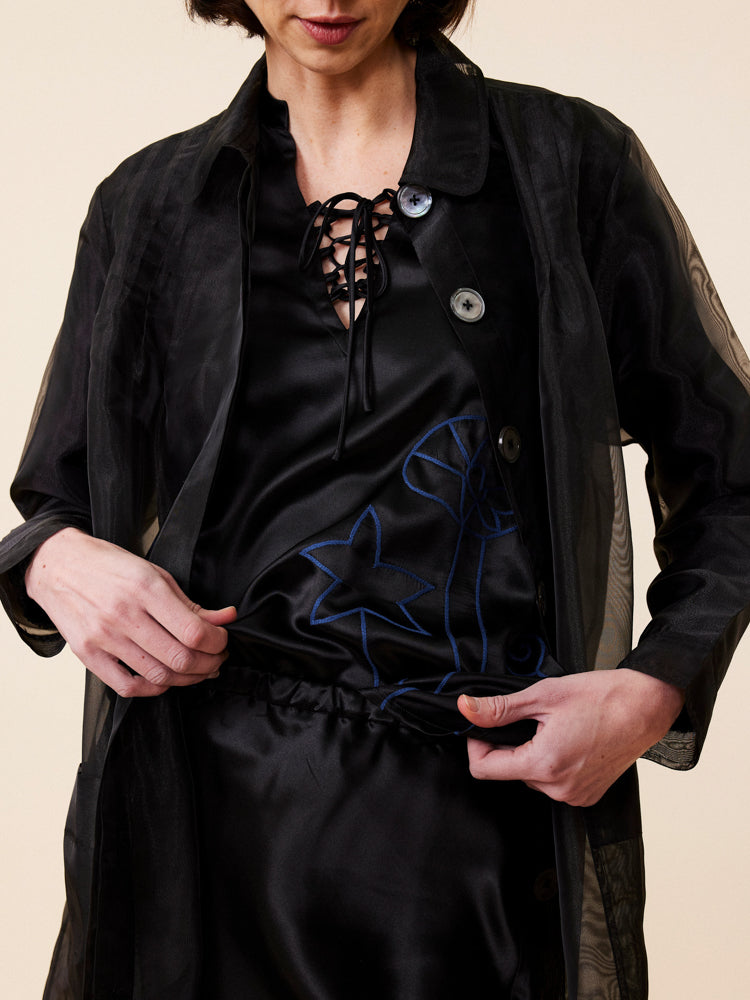 Hamilton Sheer Trench Coat for Women - Lightweight Water-Resistant Long Raincoat with Belt - Perfect for Spring, Fall & Office Wear