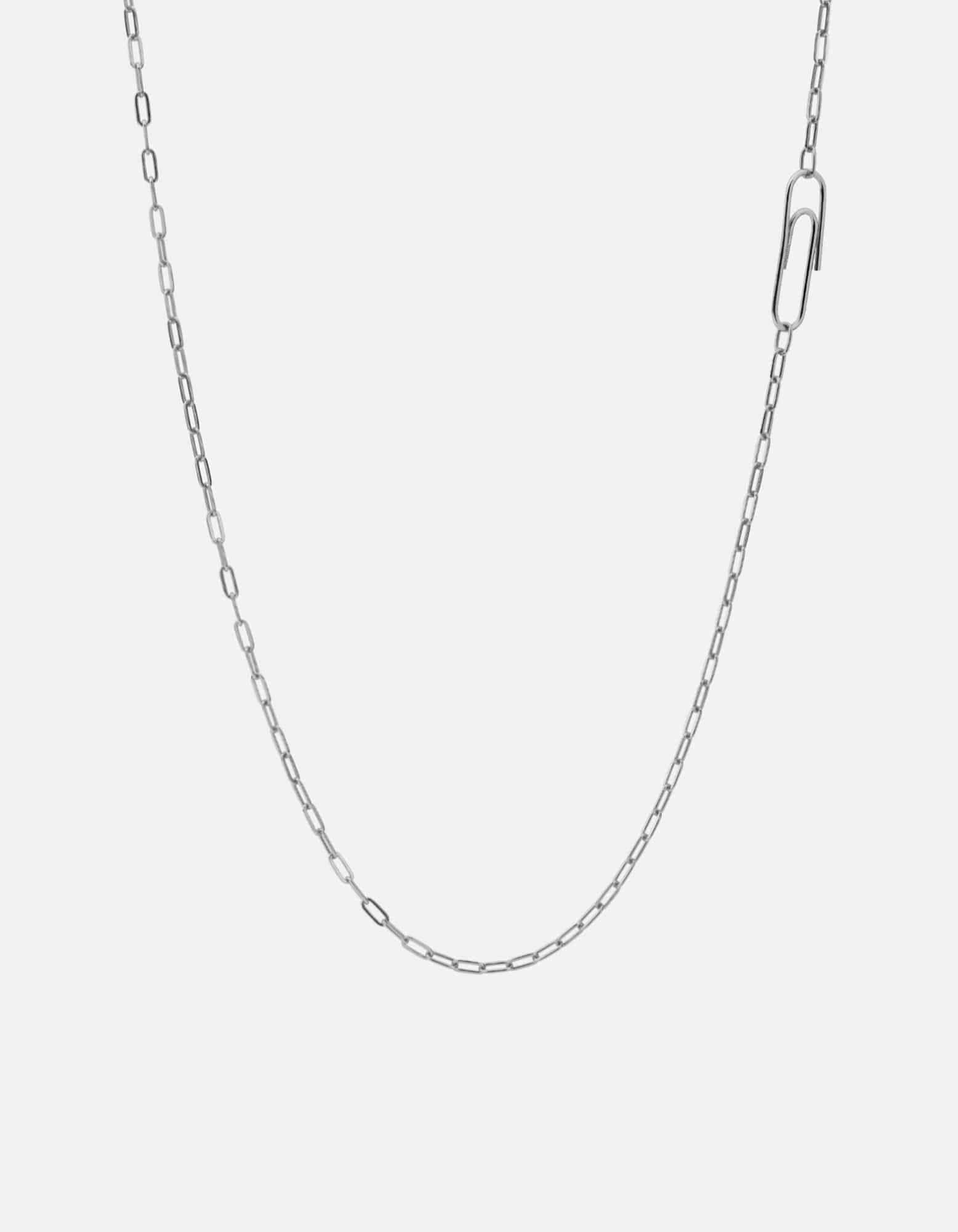 Volt Link Paper Clip Necklace - Sterling Silver Jewelry for Women | Trendy Minimalist Necklace for Everyday Wear, Office & Casual Outfits