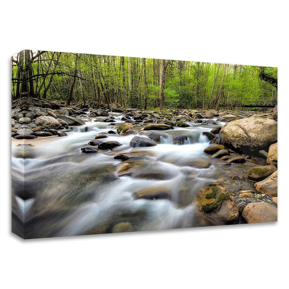 Below the Bridge by Daniel Burt - Premium Canvas Art Print - Framed & Ready to Hang - Perfect for Living Room, Bedroom or Office Wall Decor