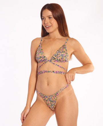 Rip Curl RC G SI Corp Tro Fix Floral Bikini Top - Women's Floral Print Swimwear for Surfing, Beach & Pool