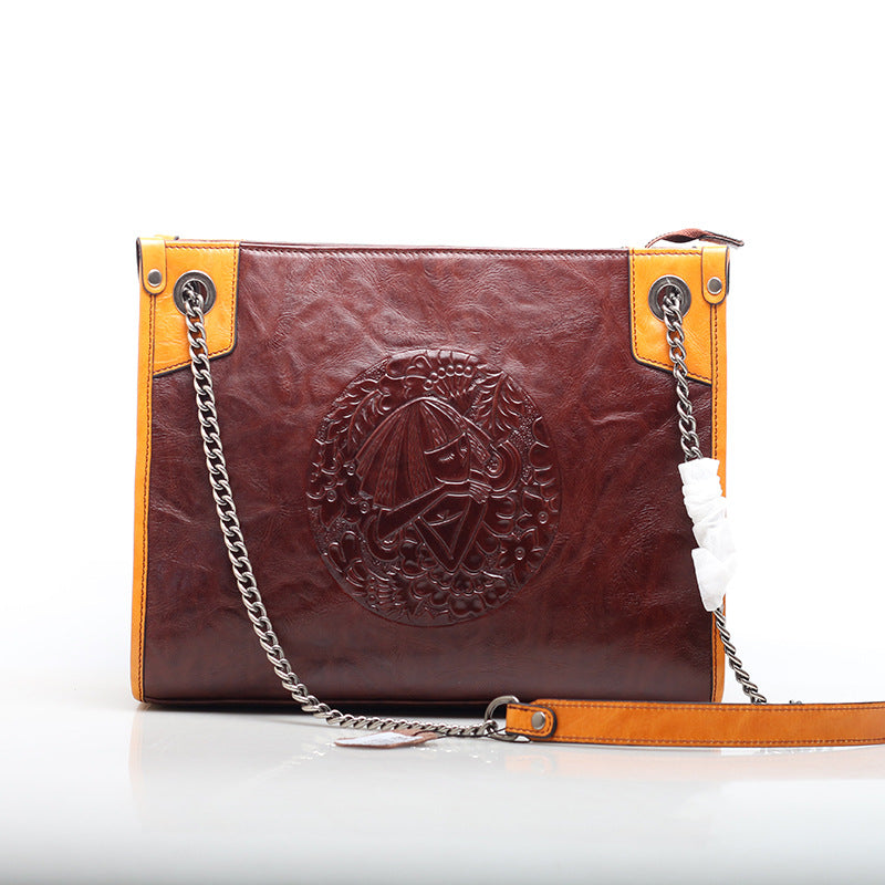 Timeless Chain Shoulder Tote Bag for Women - Elegant Leather Handbag with Gold Chain Strap - Perfect for Work, Travel and Everyday Use