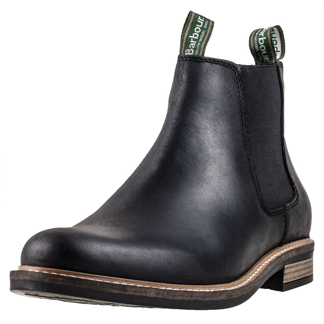 Barbour Men's Farsley Black Leather Chelsea Boots - Formal Office Shoes - Size 9.5 - Waterproof & Comfortable for Business, Work & Smart Casual Occasions