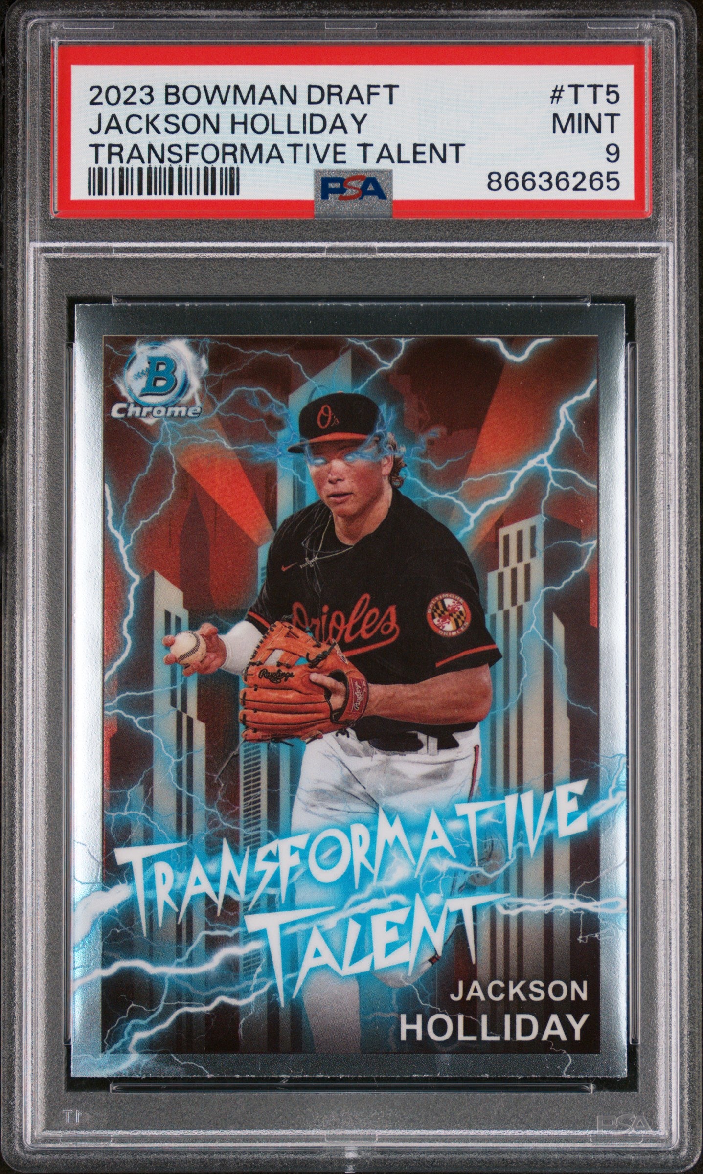 2023 Bowman Draft Transformative Talent Jackson Holliday #TT5 PSA 9 Rookie Card - Baseball Collectible for Fans & Investors